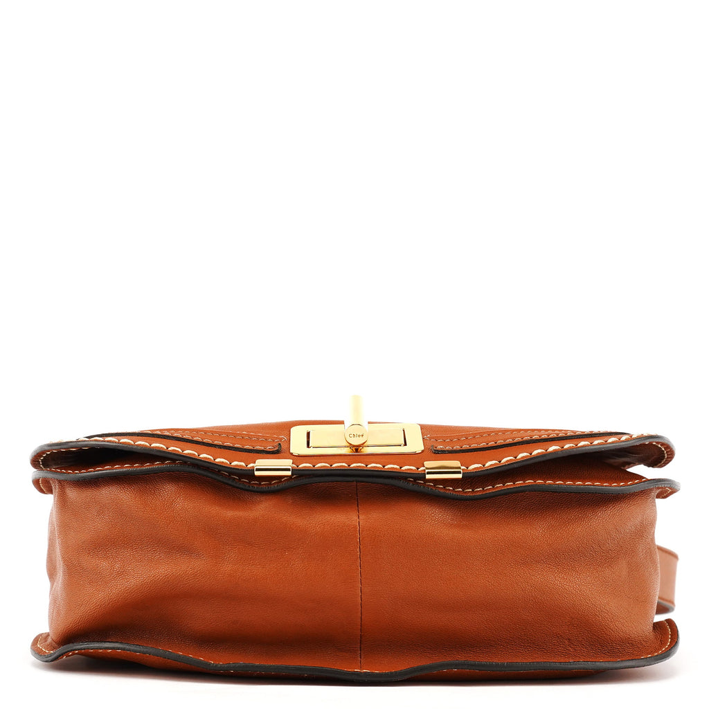 Light Brown Leather Marcie Crossbody Bag