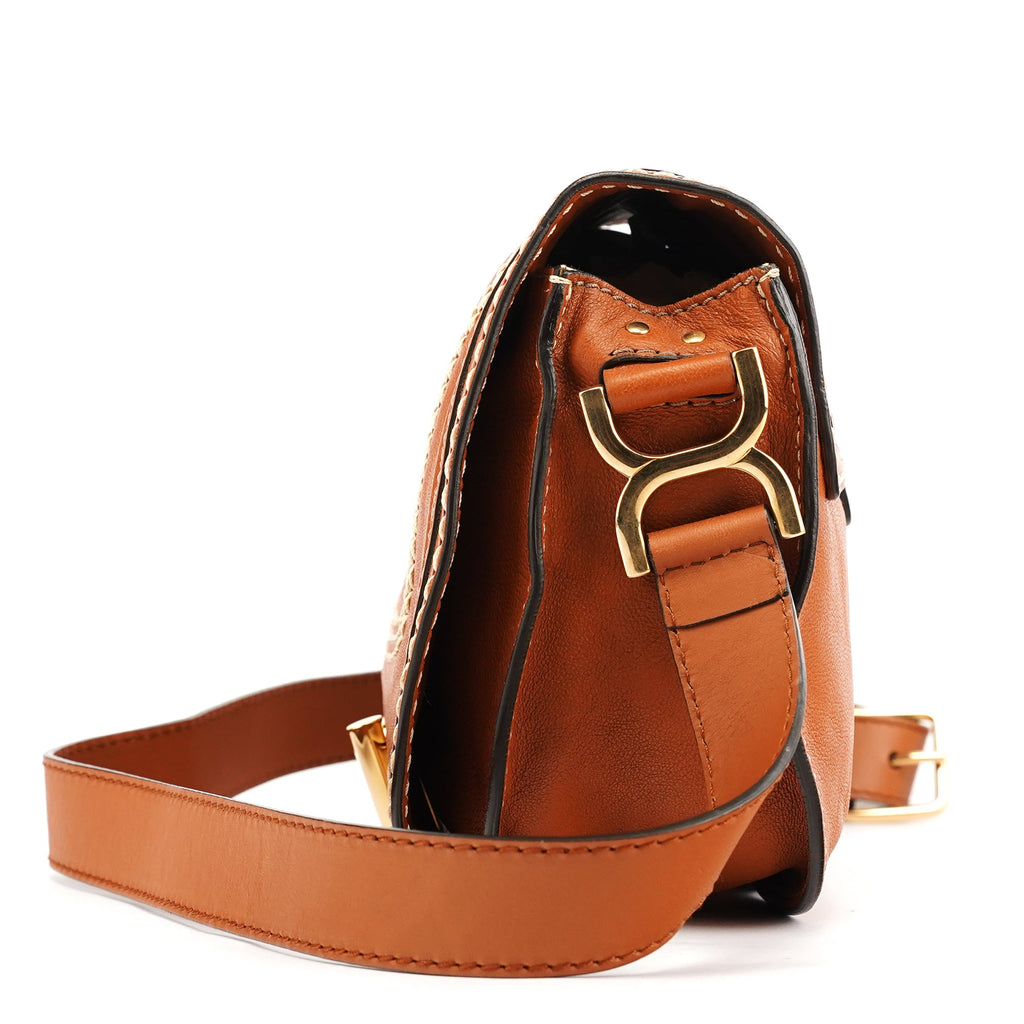 Light Brown Leather Marcie Crossbody Bag