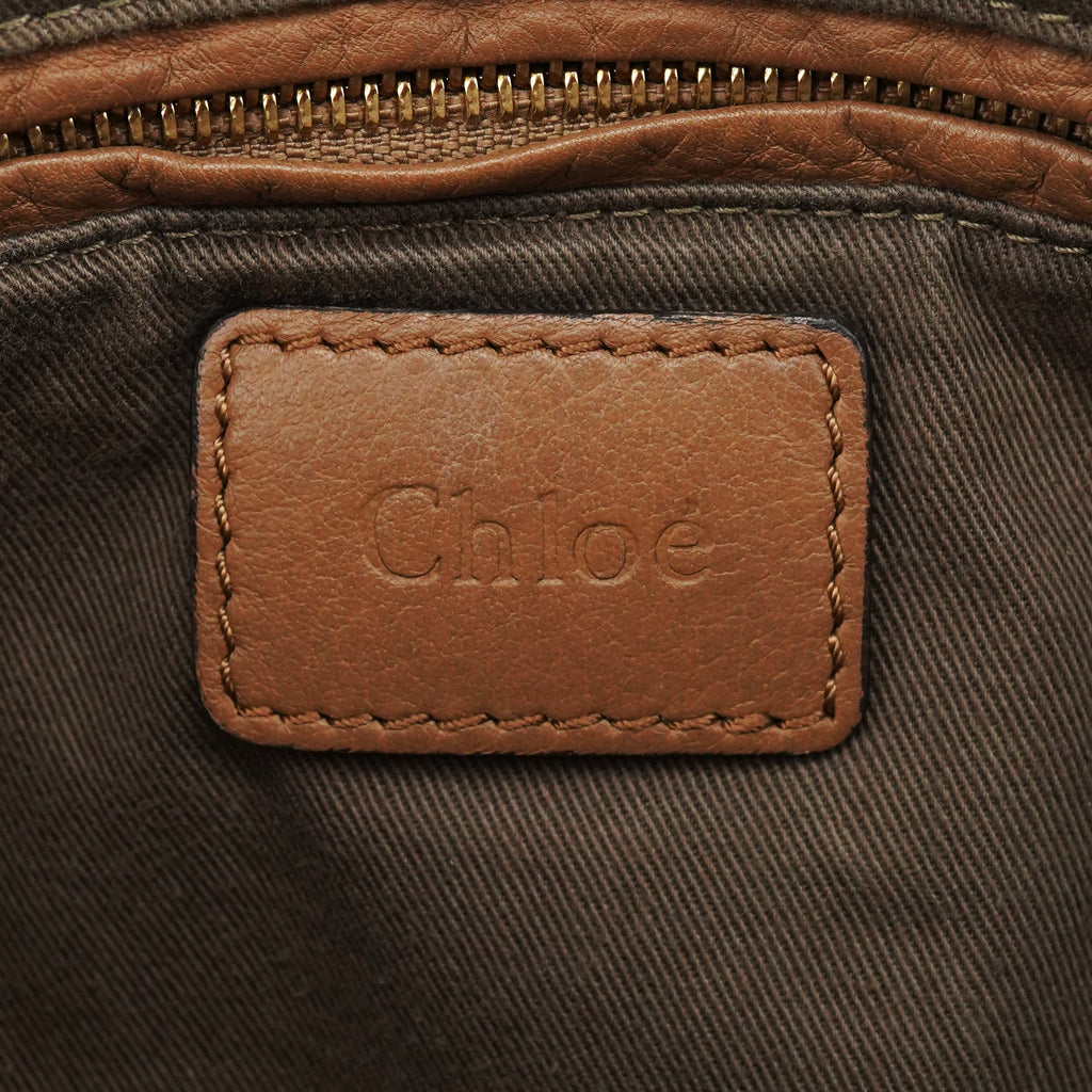 Light Brown Leather Marcie Intrecciato Shoulder Bag