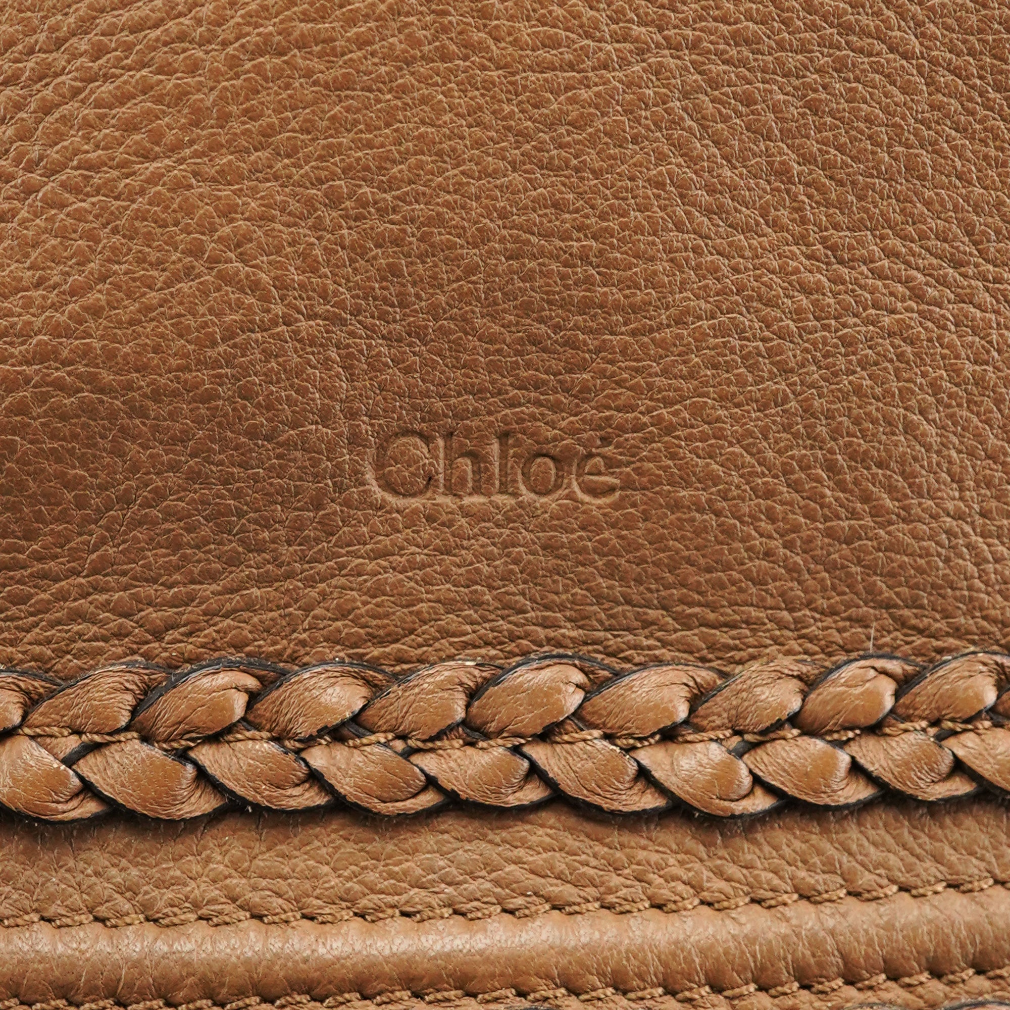 Light Brown Leather Marcie Intrecciato Shoulder Bag