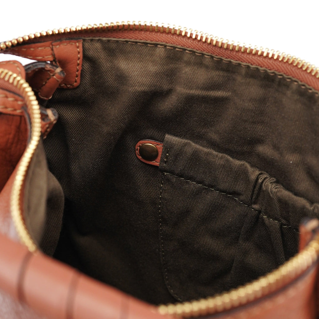 Light Brown Leather Marcie Shoulder Bag