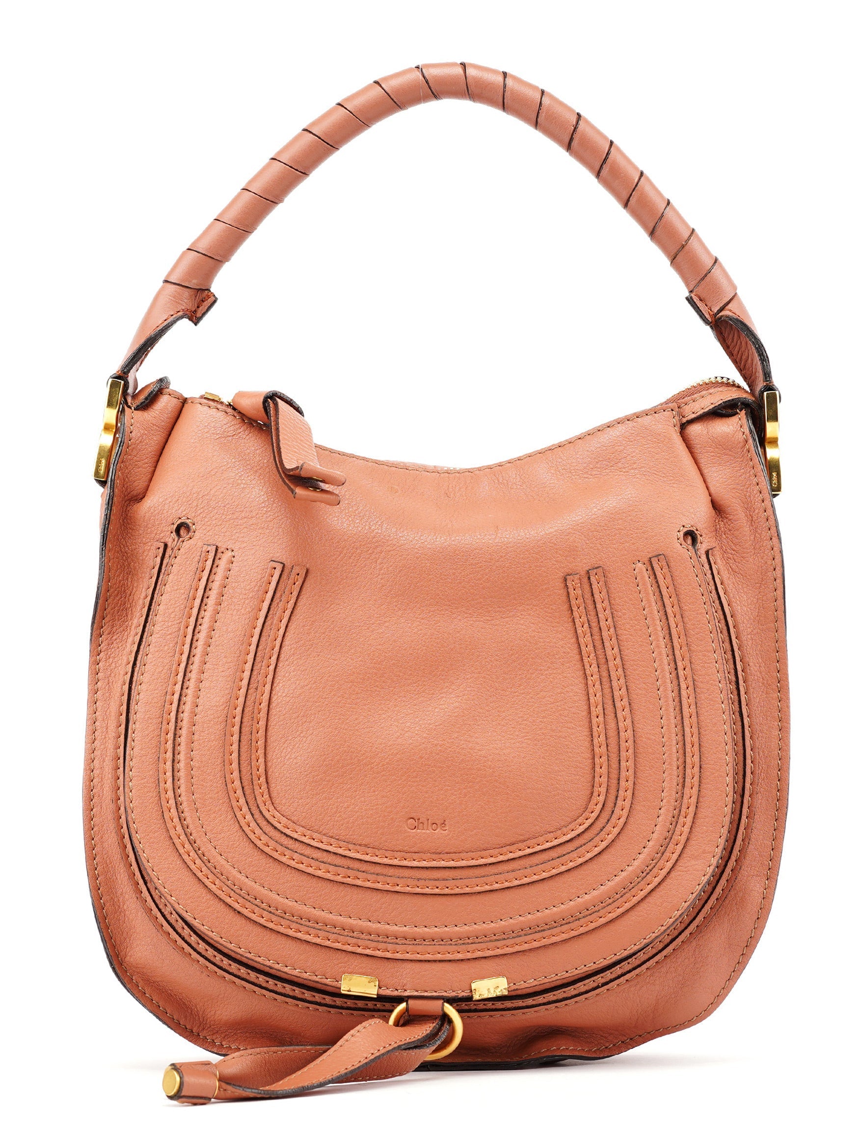 Light Brown Leather Marcie Shoulder Bag