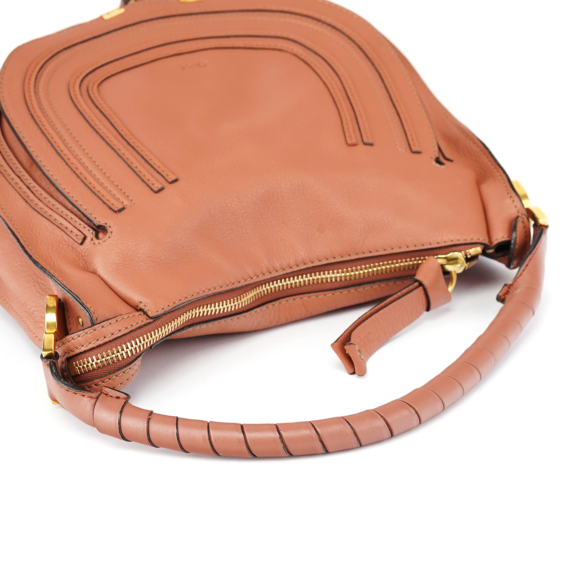 Light Brown Leather Marcie Shoulder Bag
