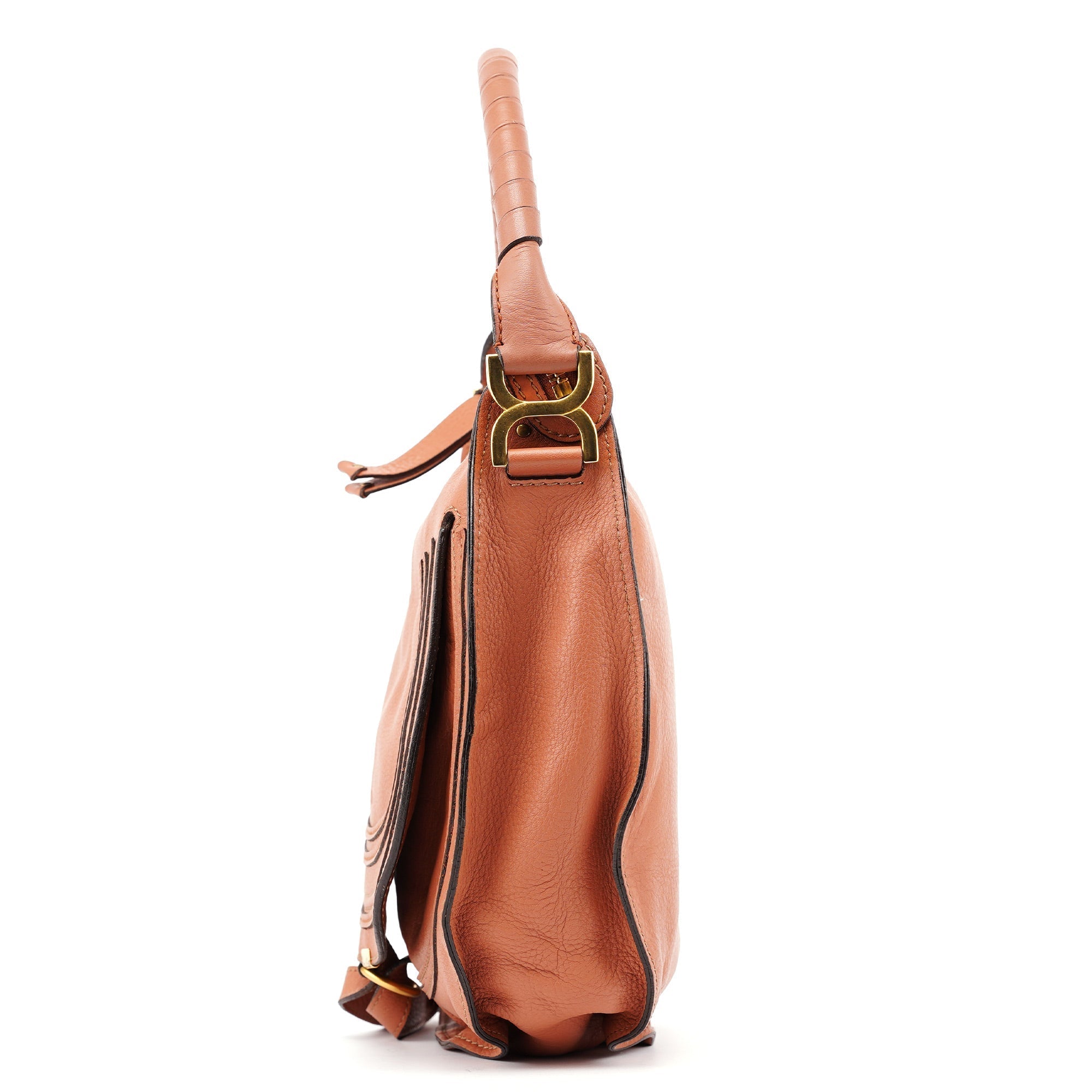 Light Brown Leather Marcie Shoulder Bag