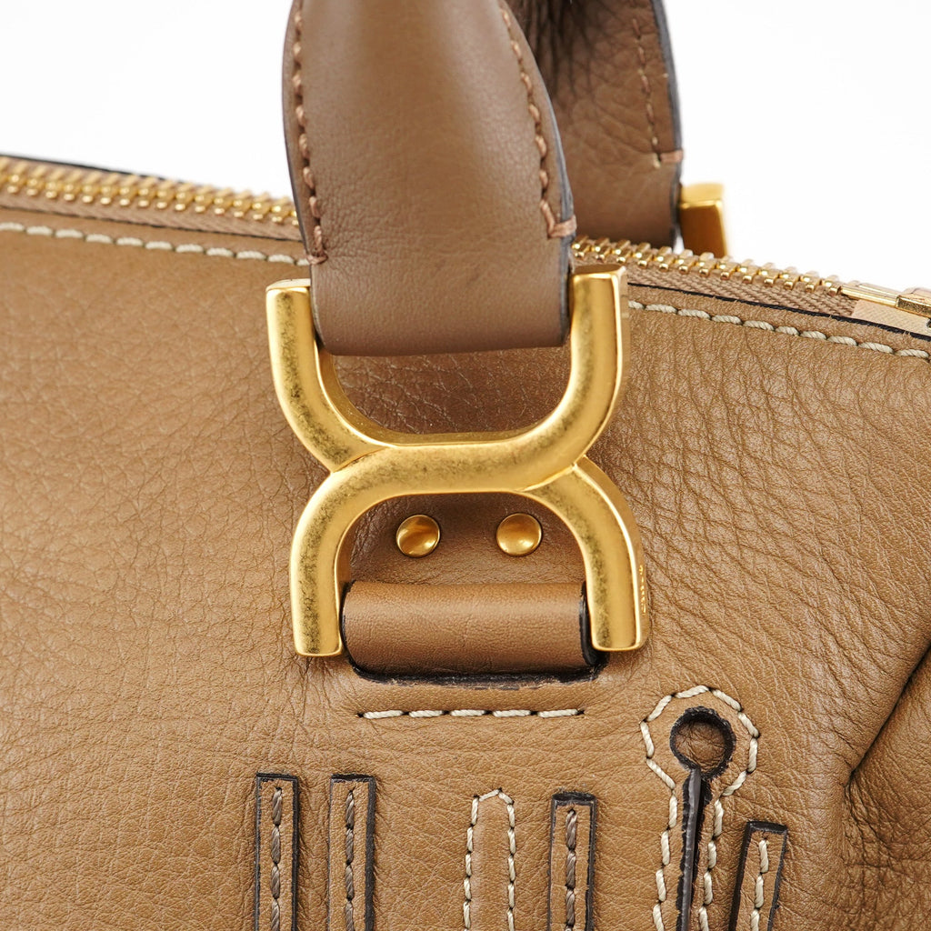 Light Brown Leather Marcie Shoulder Bag
