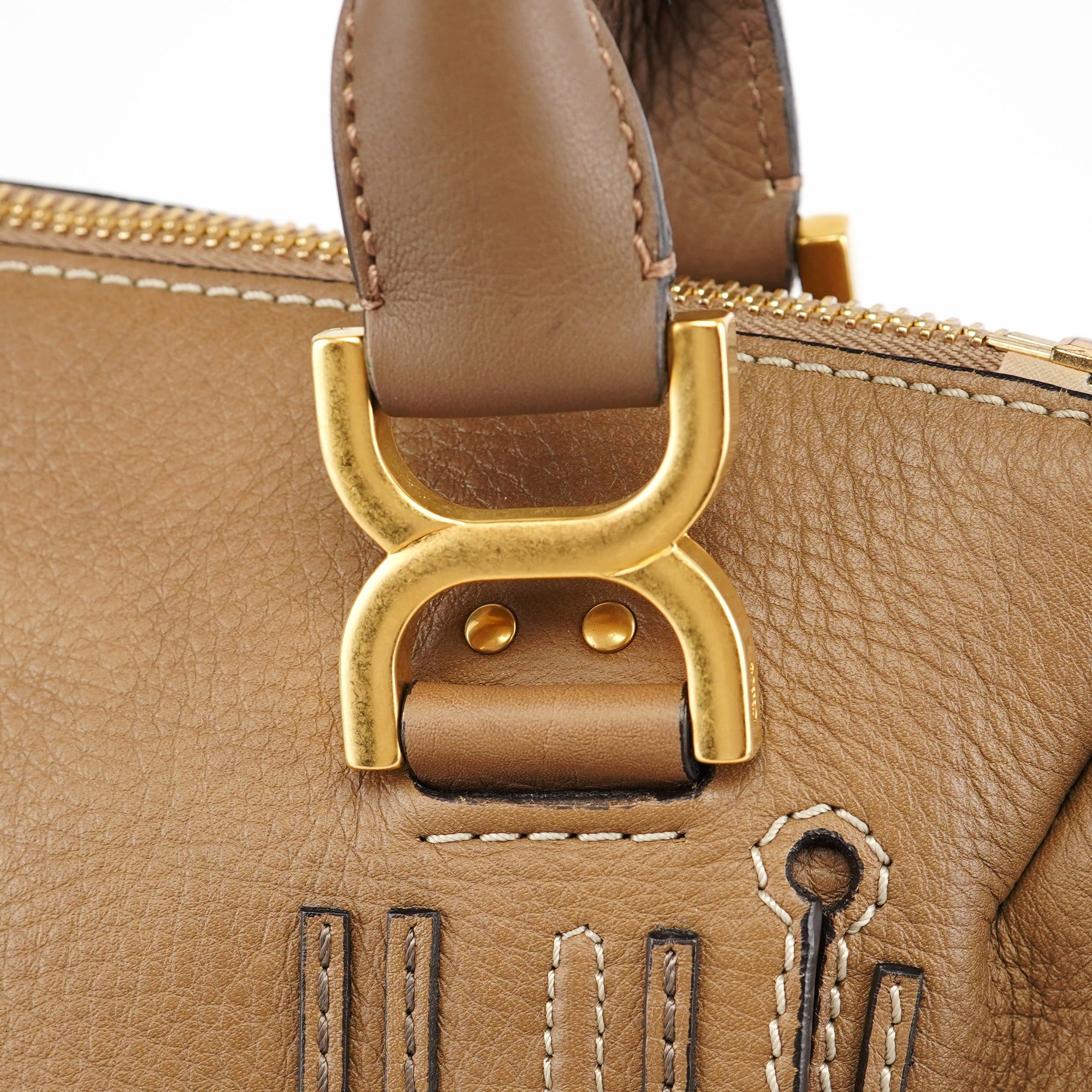 Light Brown Leather Marcie Shoulder Bag