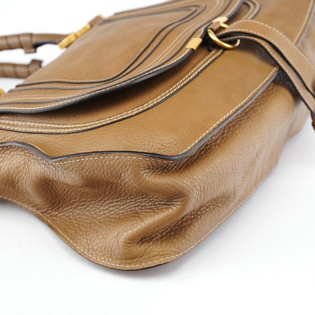 Light Brown Leather Marcie Shoulder Bag