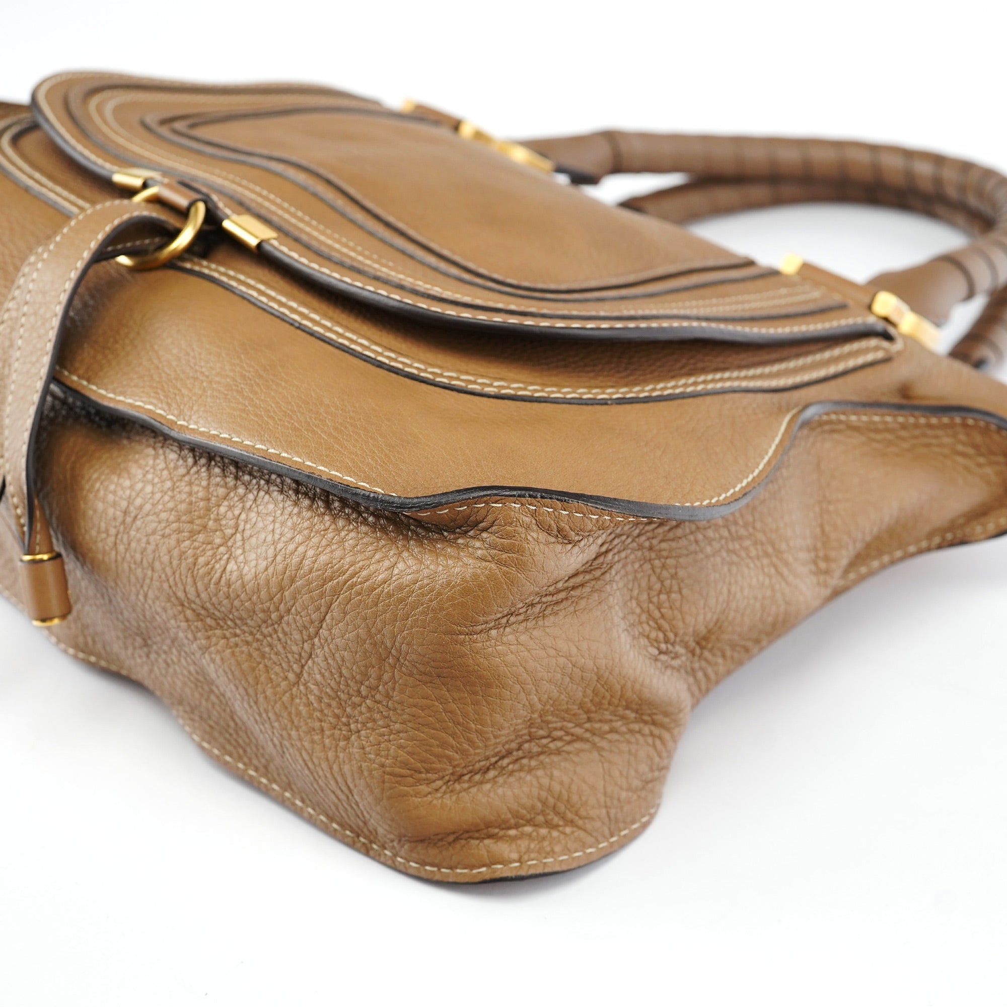 Light Brown Leather Marcie Shoulder Bag