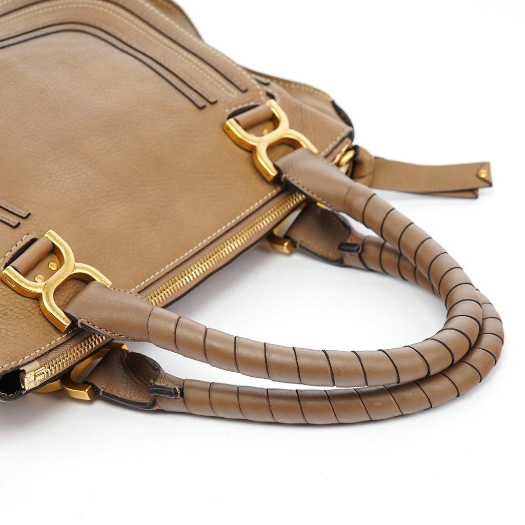 Light Brown Leather Marcie Shoulder Bag