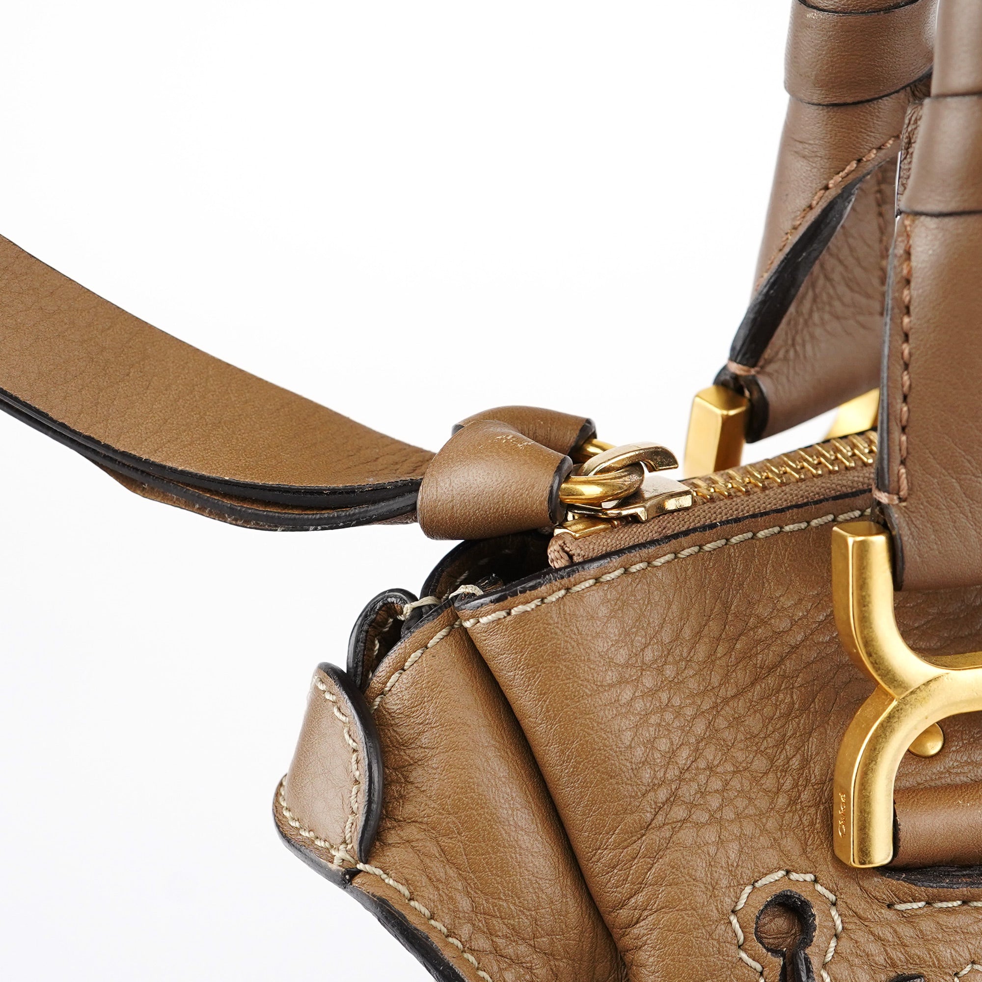 Light Brown Leather Marcie Shoulder Bag