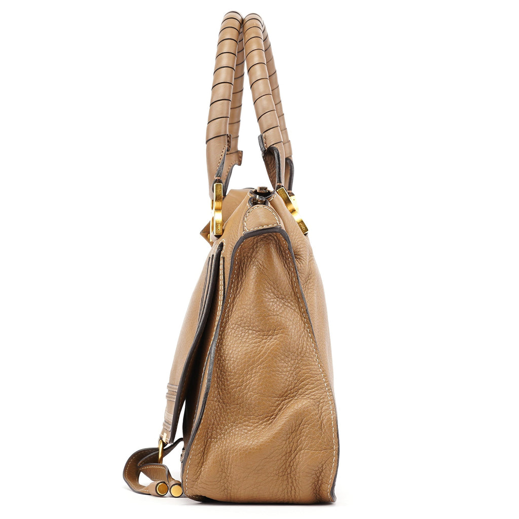 Light Brown Leather Marcie Shoulder Bag