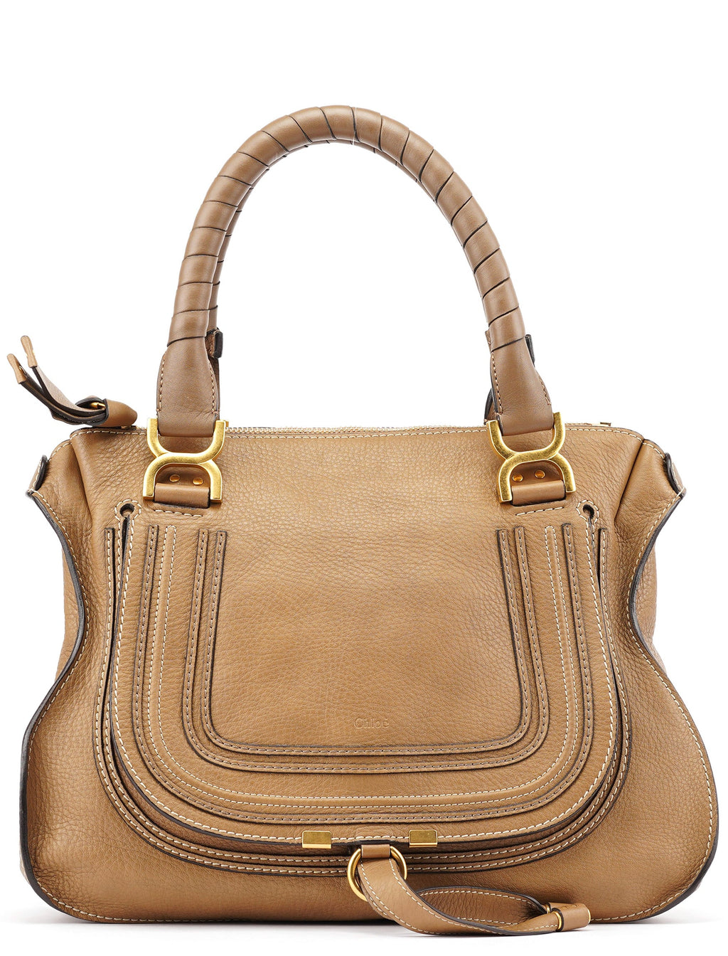 Light Brown Leather Marcie Shoulder Bag