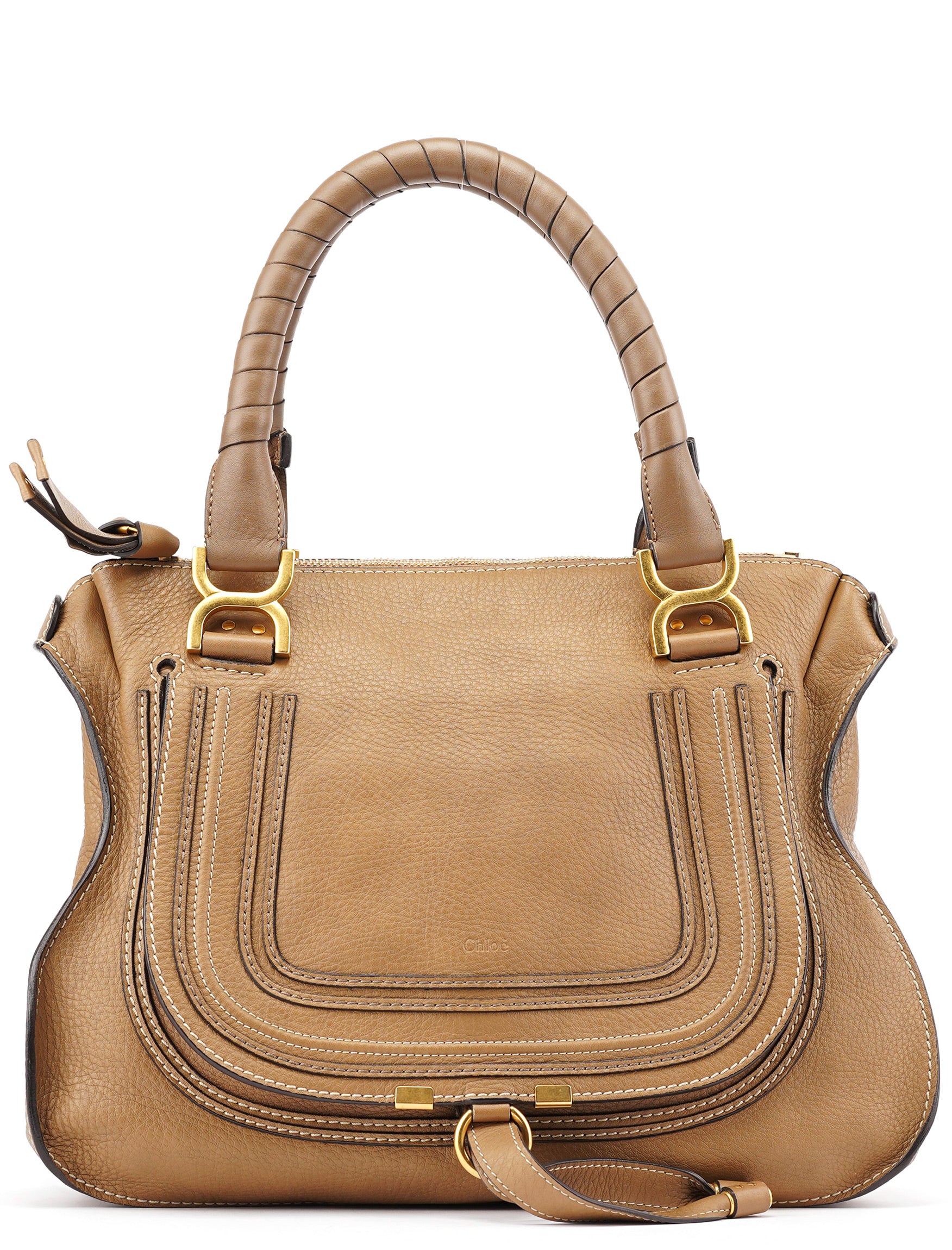 Light Brown Leather Marcie Shoulder Bag