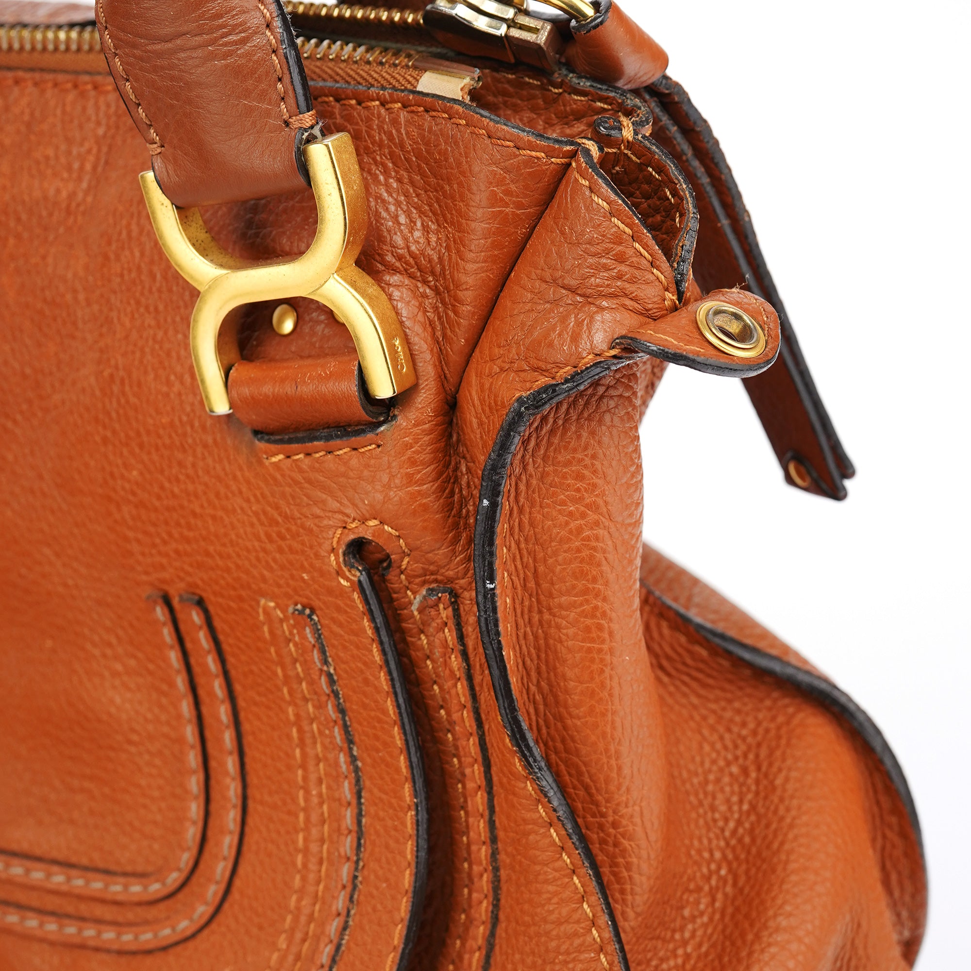 Light Brown Leather Marcie Shoulder Bag