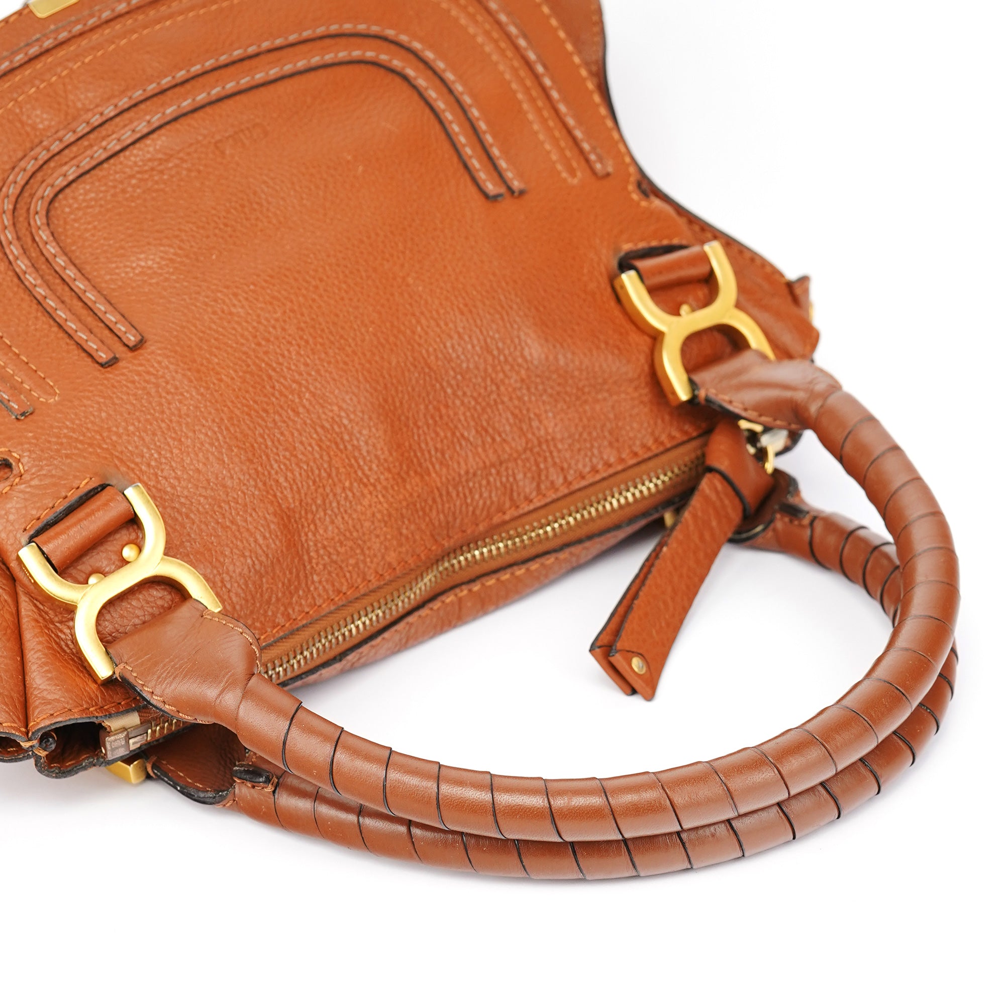 Light Brown Leather Marcie Shoulder Bag