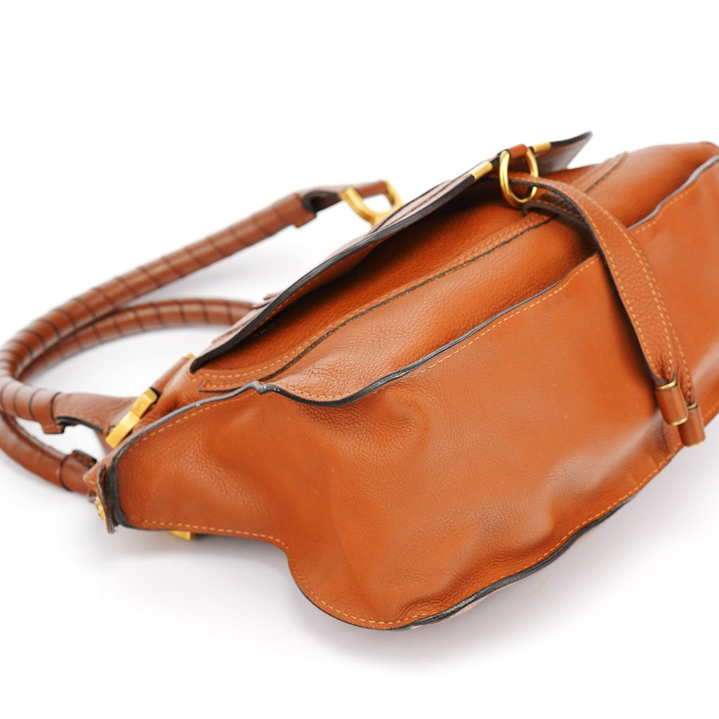 Light Brown Leather Marcie Shoulder Bag