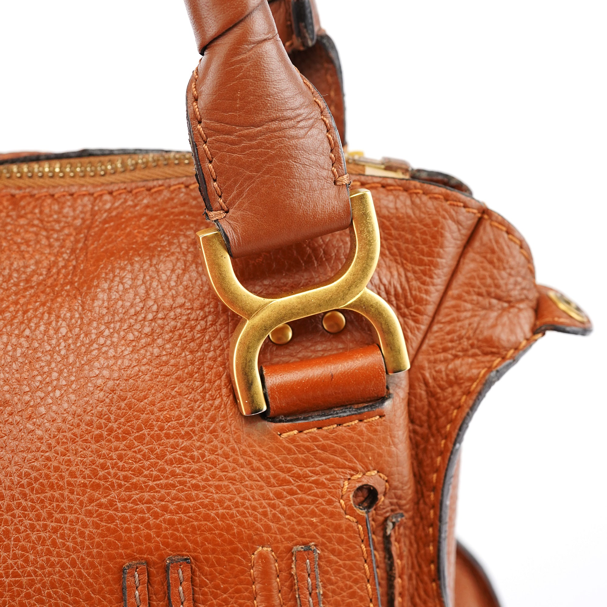 Light Brown Leather Marcie Shoulder Bag