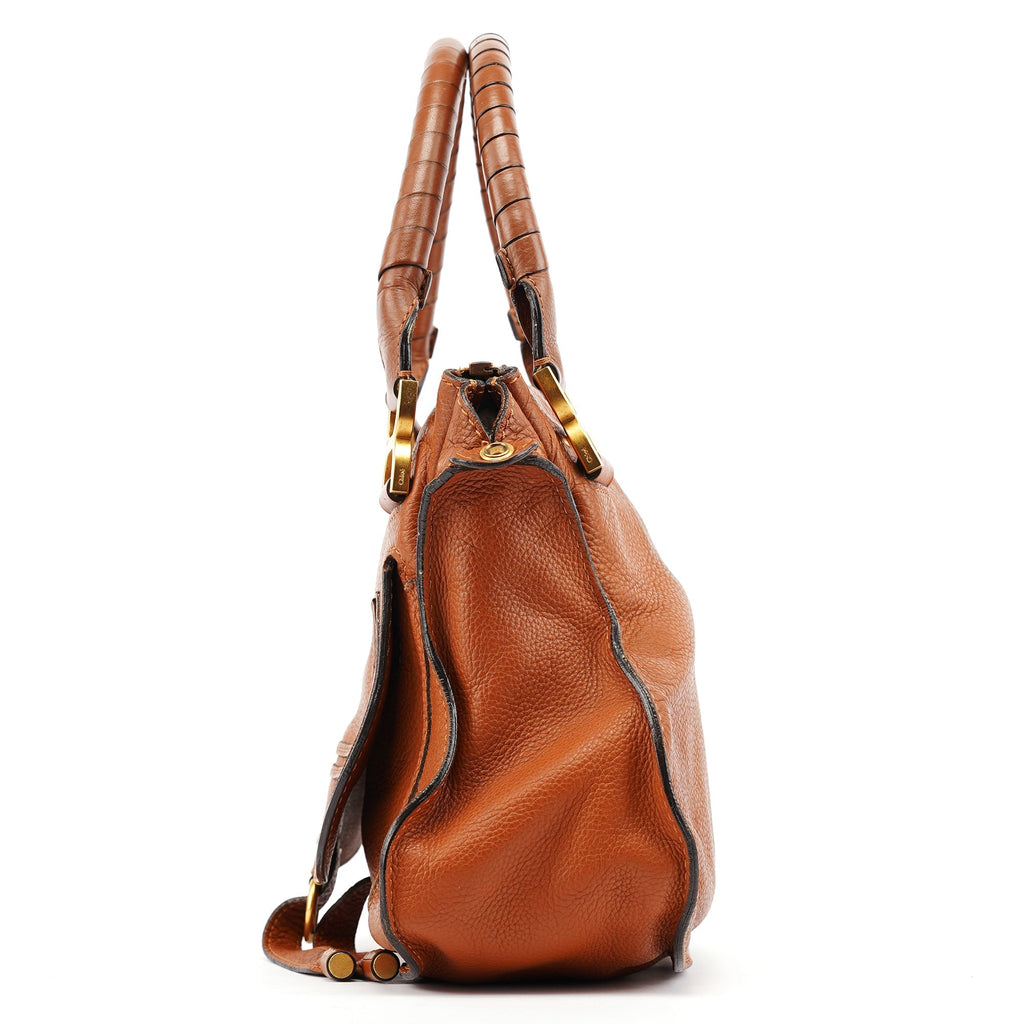 Light Brown Leather Marcie Shoulder Bag