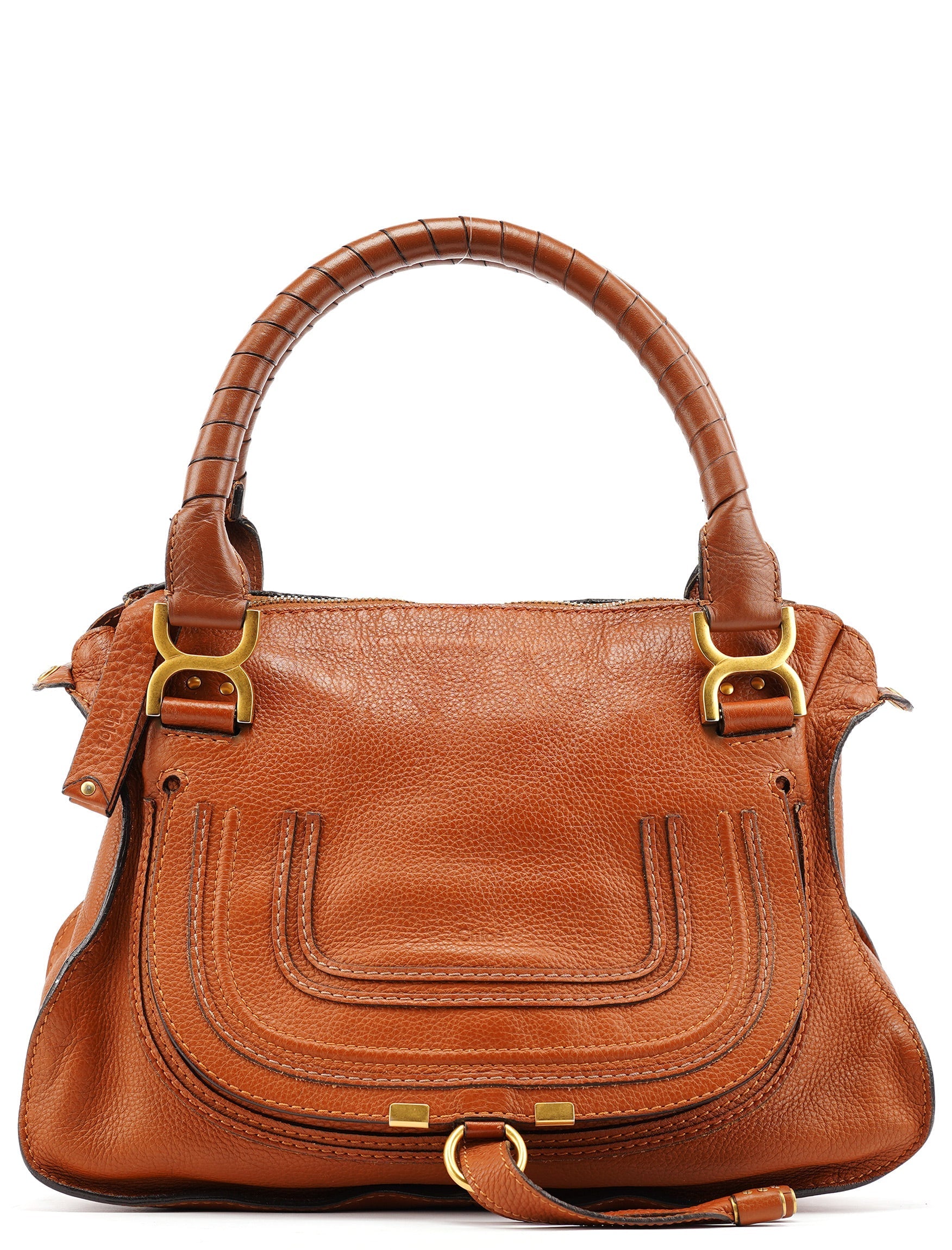 Light Brown Leather Marcie Shoulder Bag