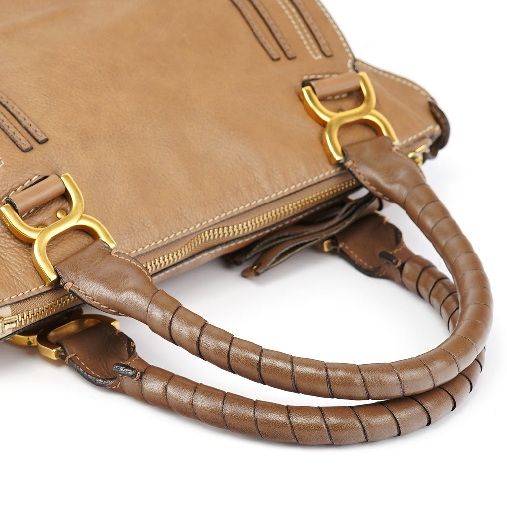 Light Brown Leather Marcie Shoulder Bag