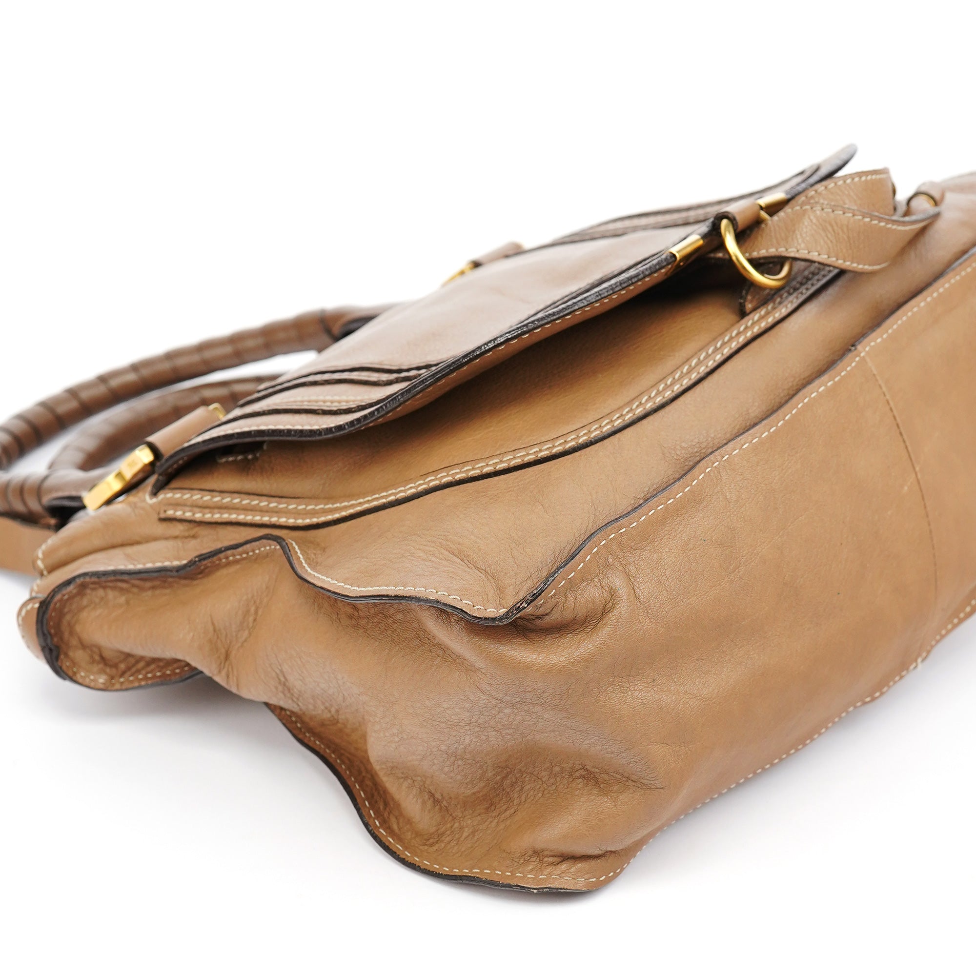 Light Brown Leather Marcie Shoulder Bag