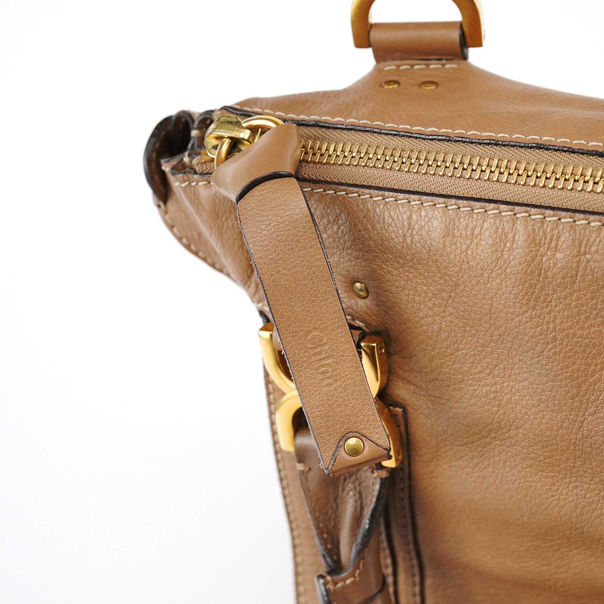 Light Brown Leather Marcie Shoulder Bag