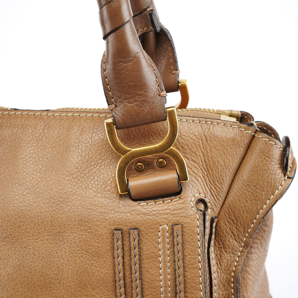 Light Brown Leather Marcie Shoulder Bag