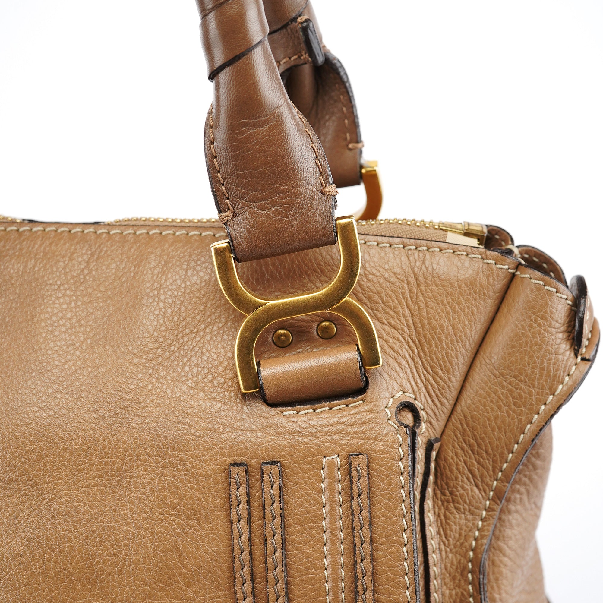 Light Brown Leather Marcie Shoulder Bag