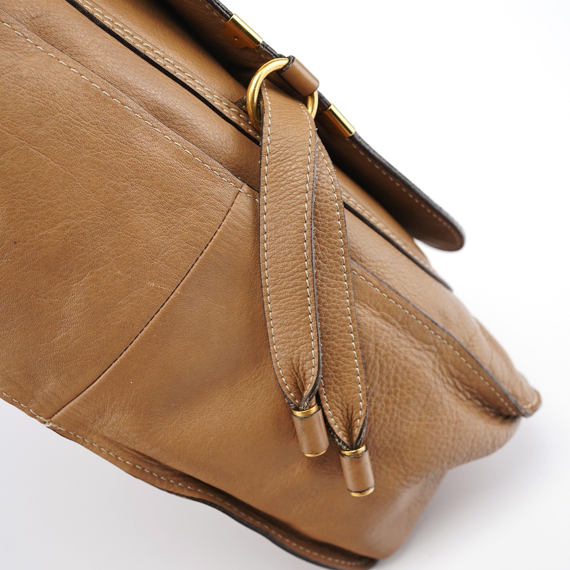Light Brown Leather Marcie Shoulder Bag