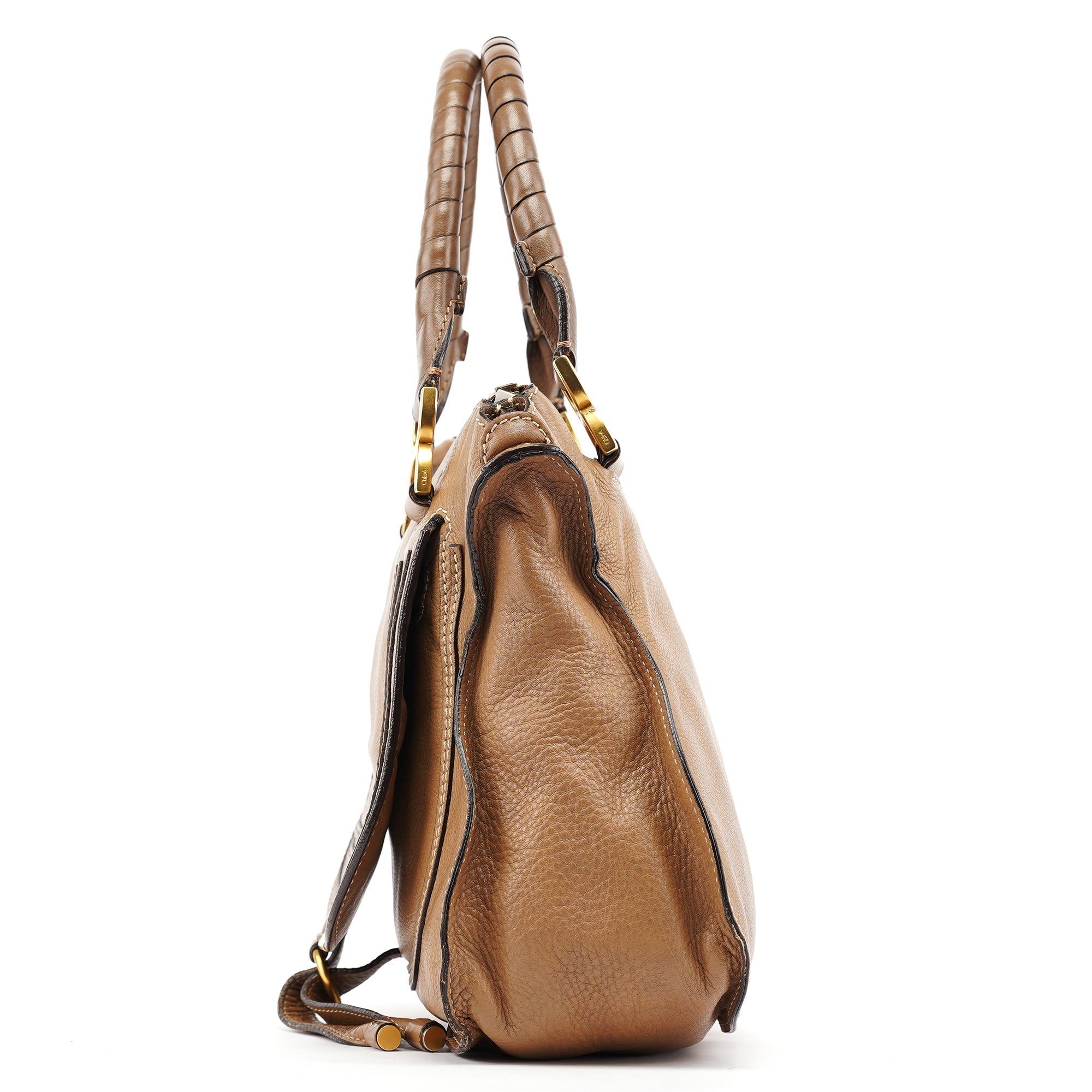 Light Brown Leather Marcie Shoulder Bag
