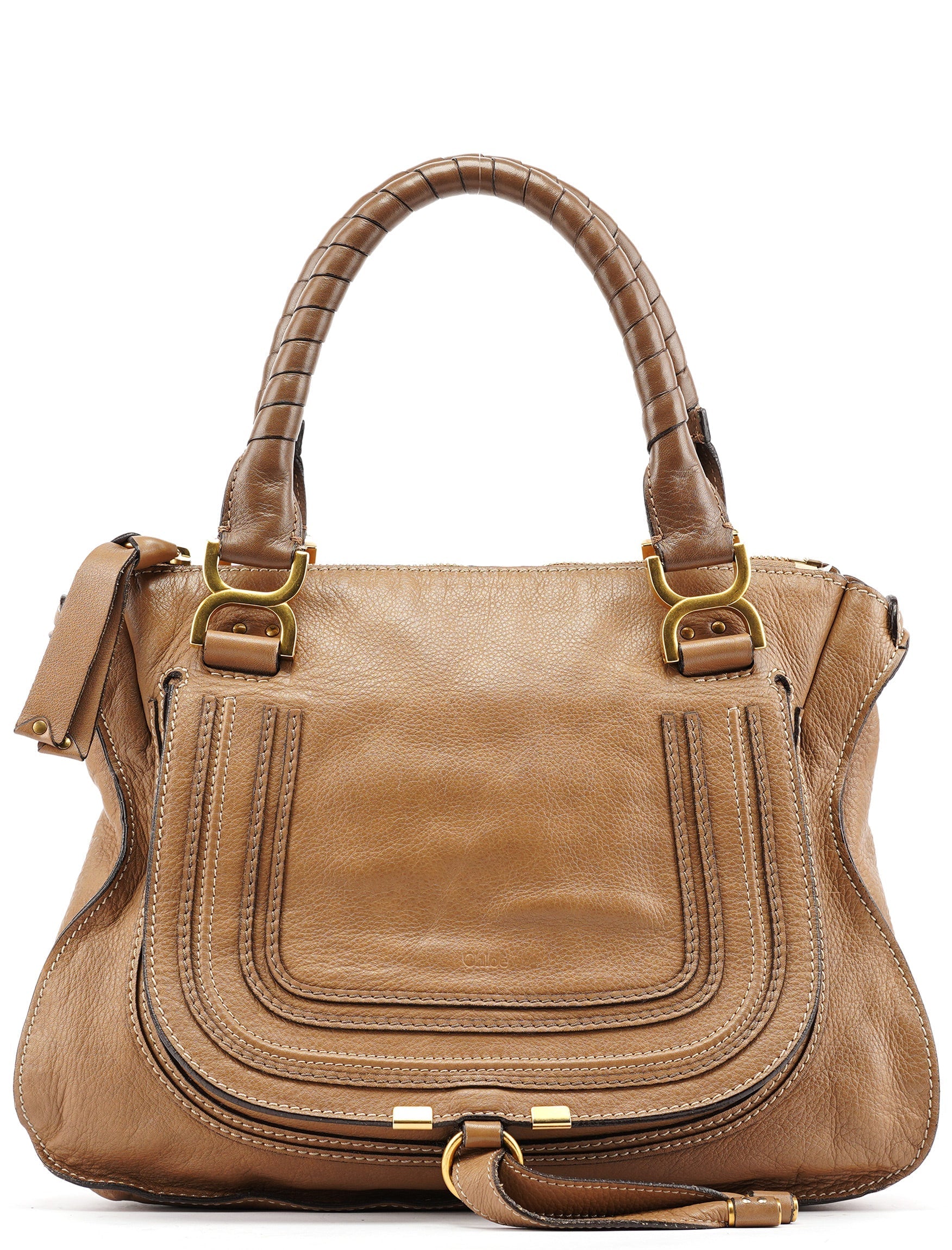 Light Brown Leather Marcie Shoulder Bag