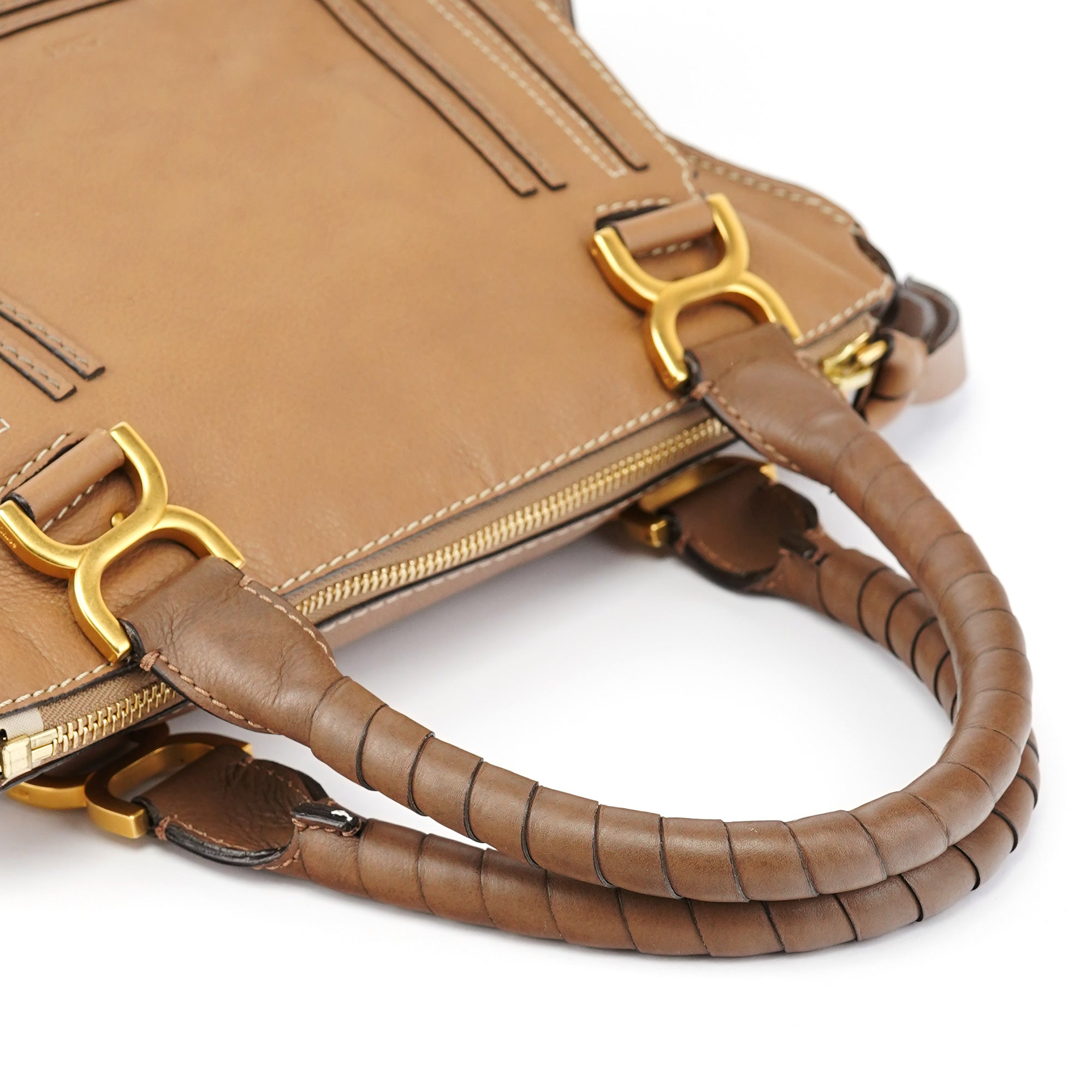 Light Brown Leather Marcie Shoulder Bag