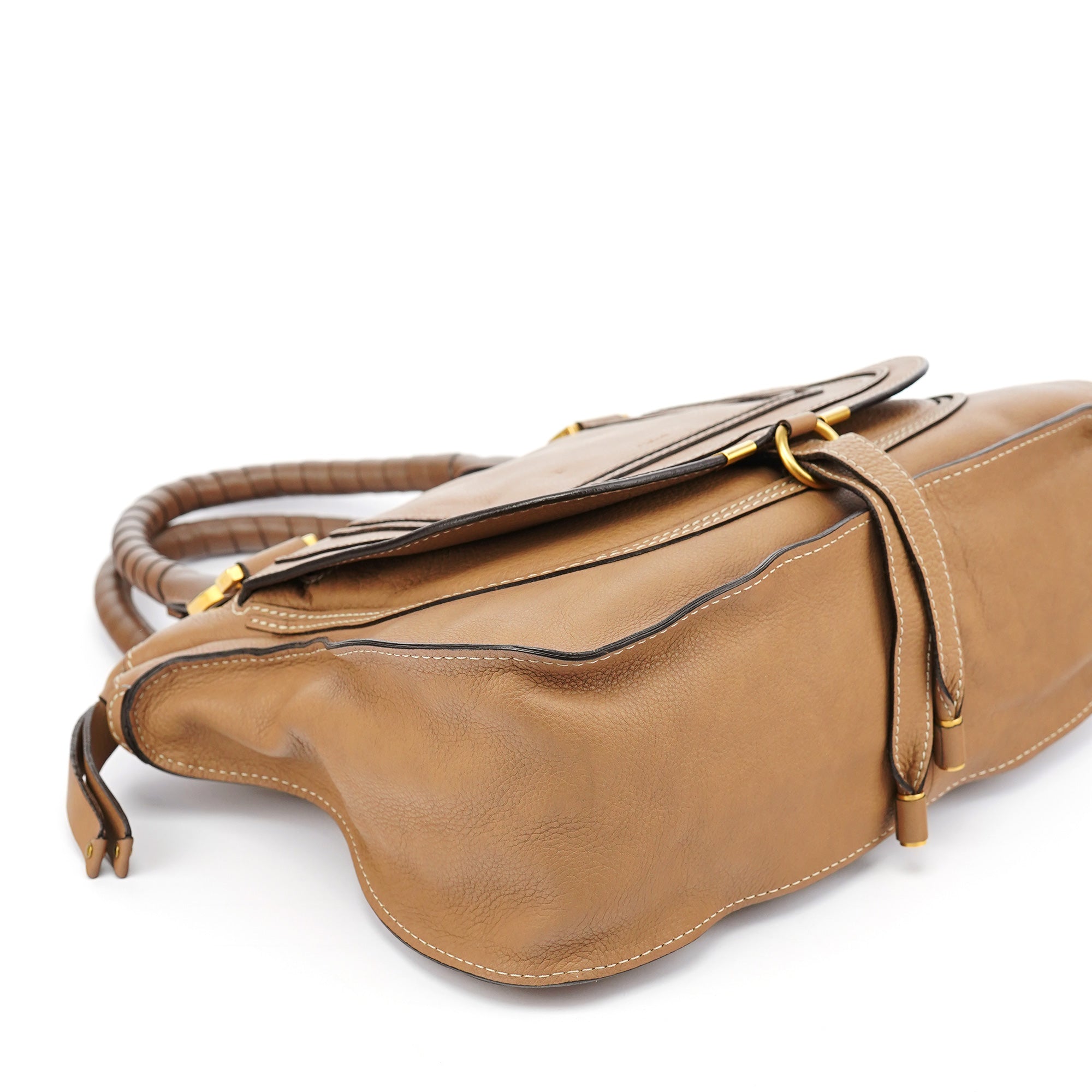 Light Brown Leather Marcie Shoulder Bag