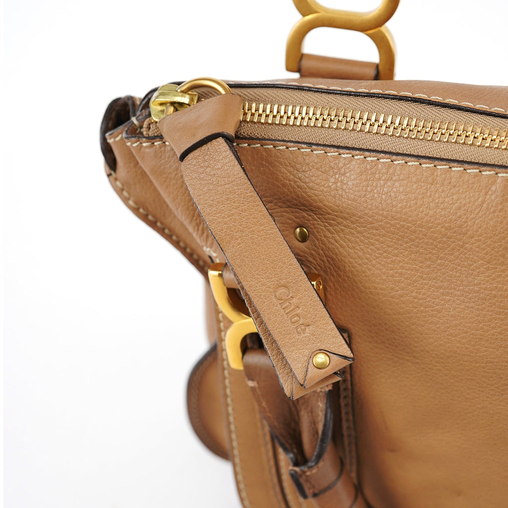 Light Brown Leather Marcie Shoulder Bag