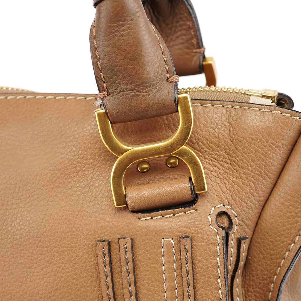 Light Brown Leather Marcie Shoulder Bag