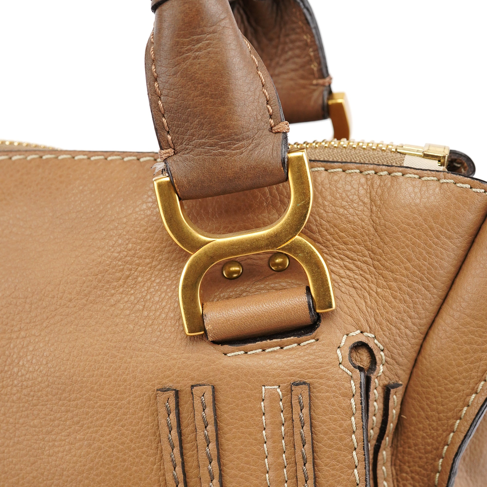 Light Brown Leather Marcie Shoulder Bag