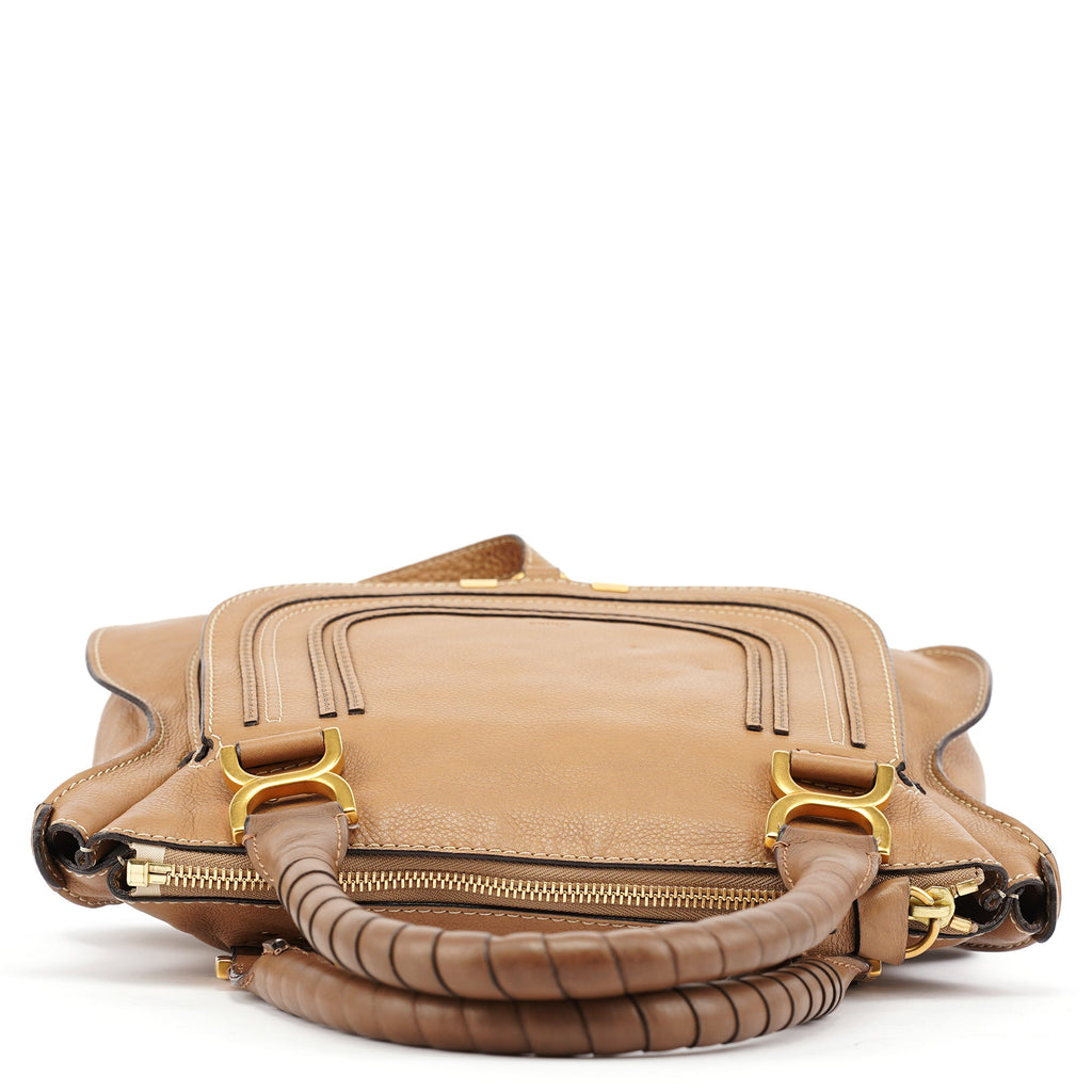 Light Brown Leather Marcie Shoulder Bag