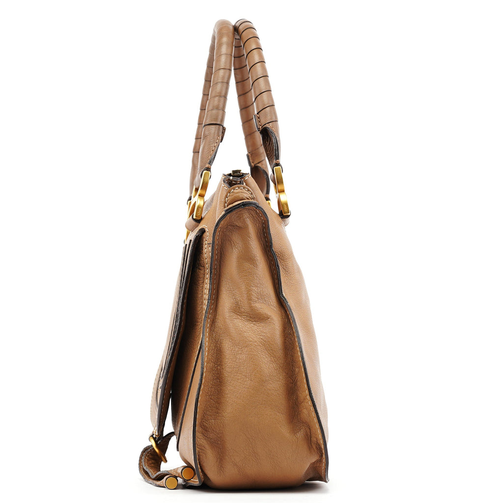 Light Brown Leather Marcie Shoulder Bag