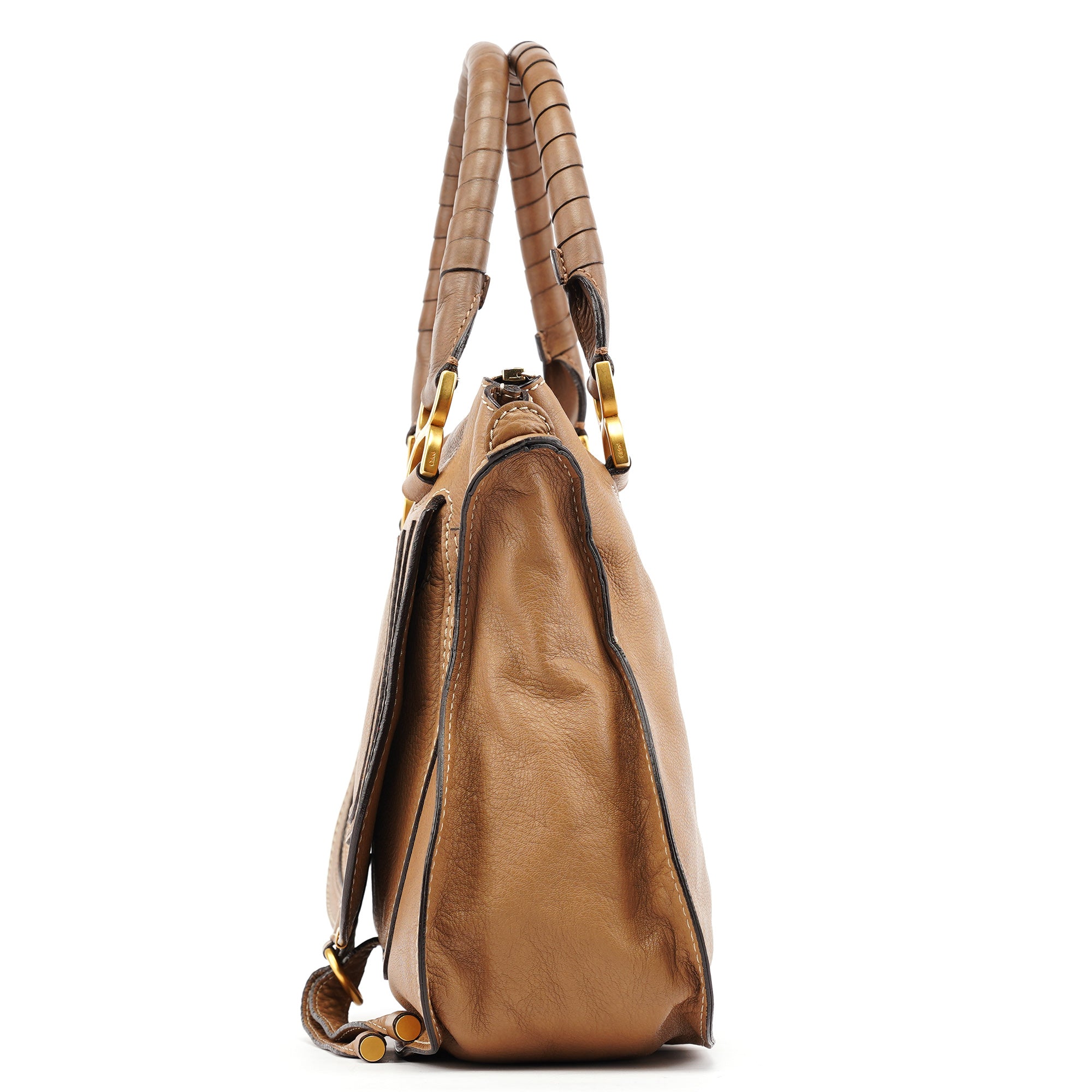 Light Brown Leather Marcie Shoulder Bag