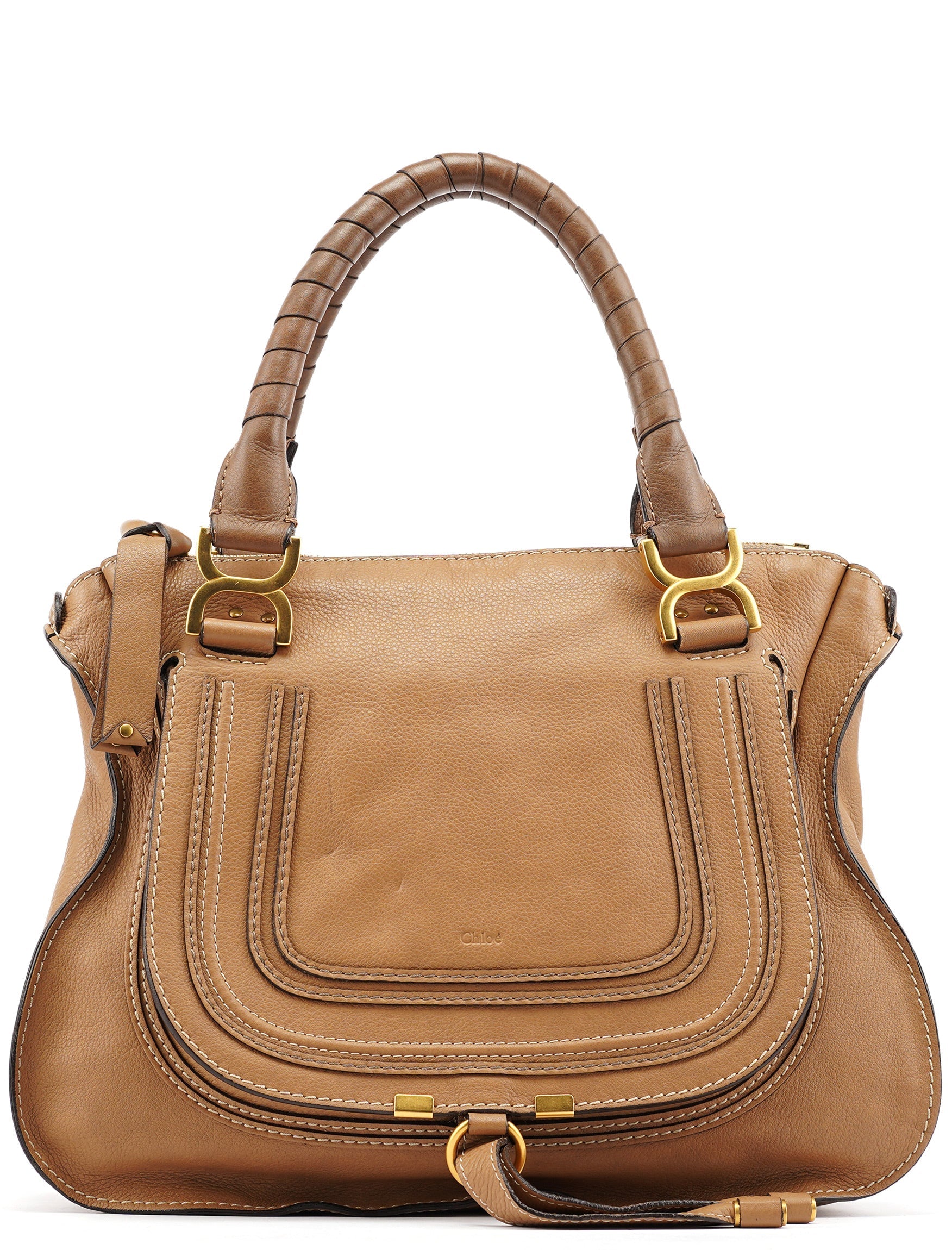 Light Brown Leather Marcie Shoulder Bag