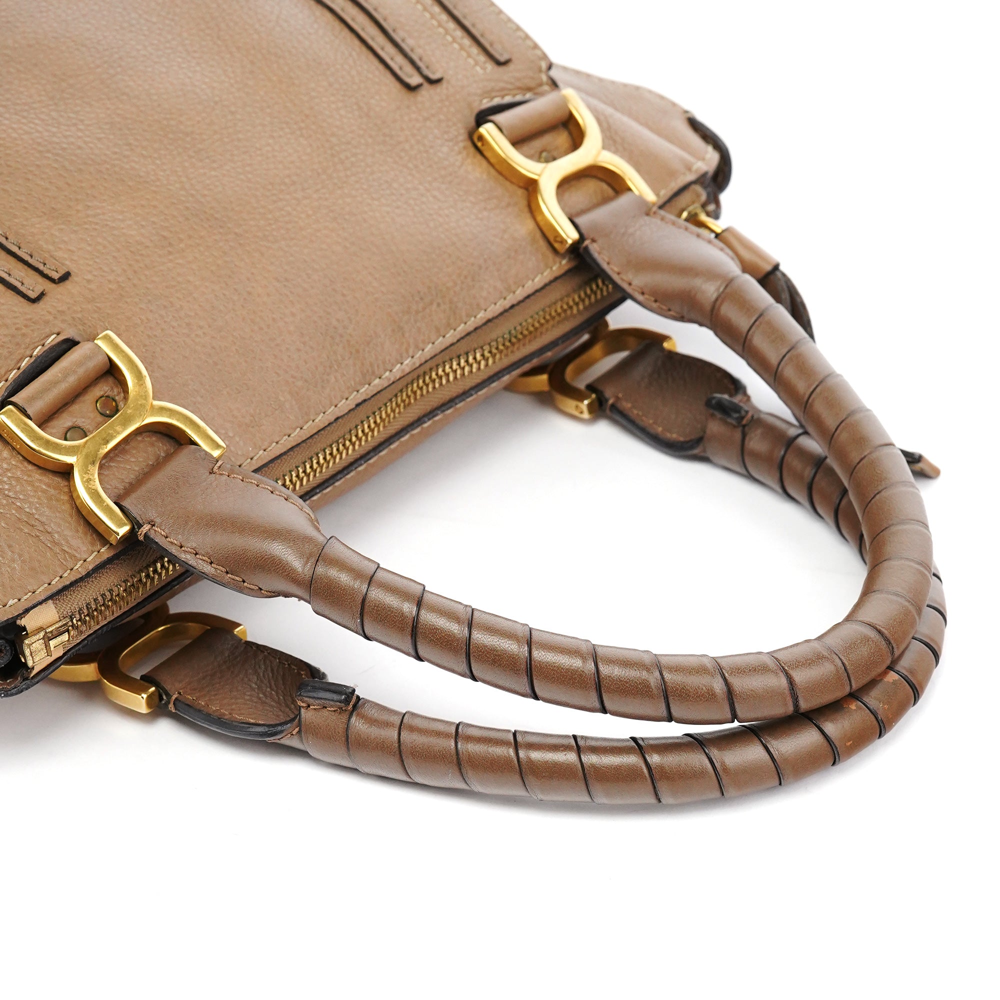 Light Brown Leather Marcie Shoulder Bag
