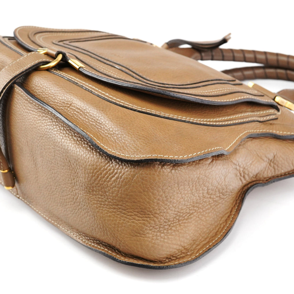 Light Brown Leather Marcie Shoulder Bag