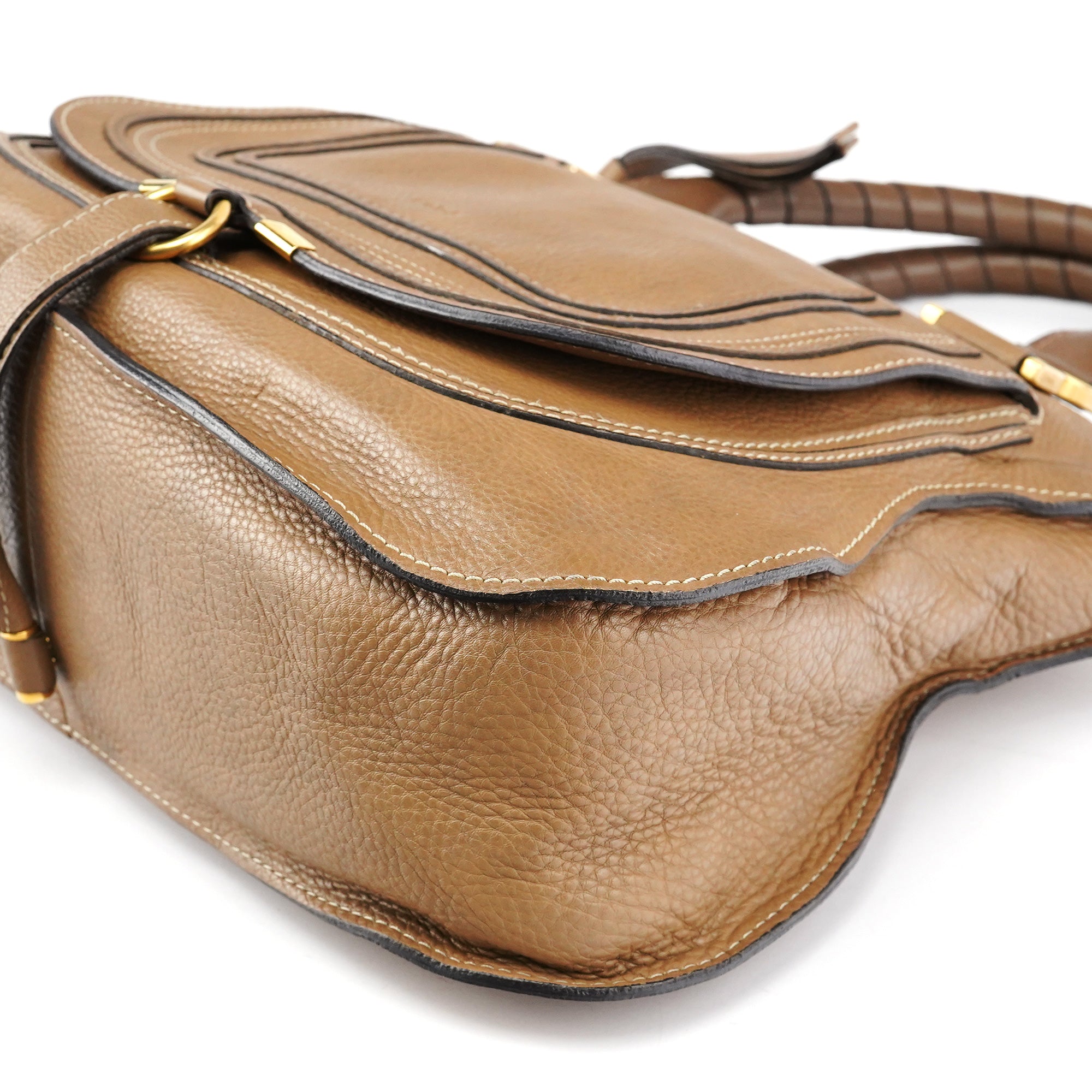 Light Brown Leather Marcie Shoulder Bag