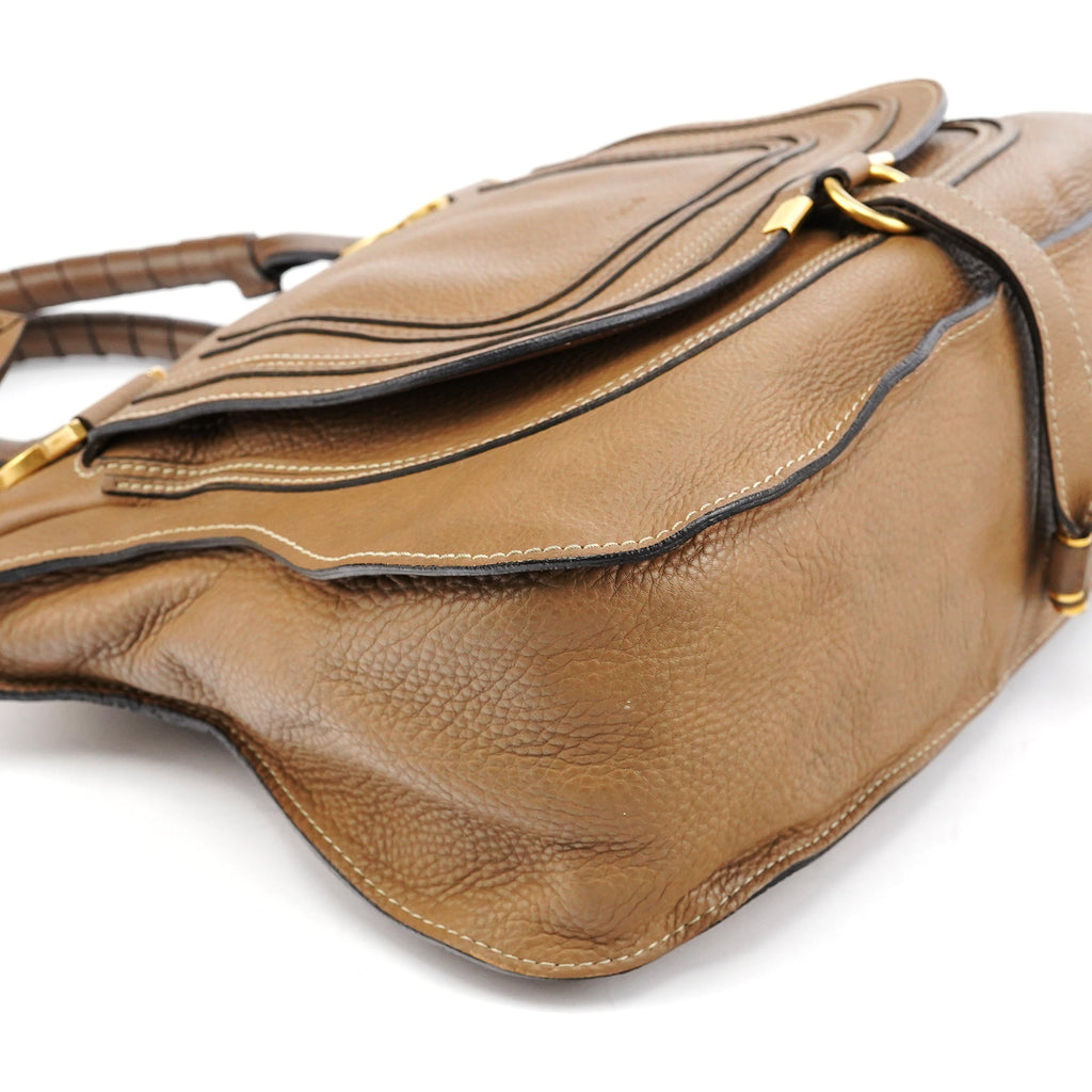 Light Brown Leather Marcie Shoulder Bag