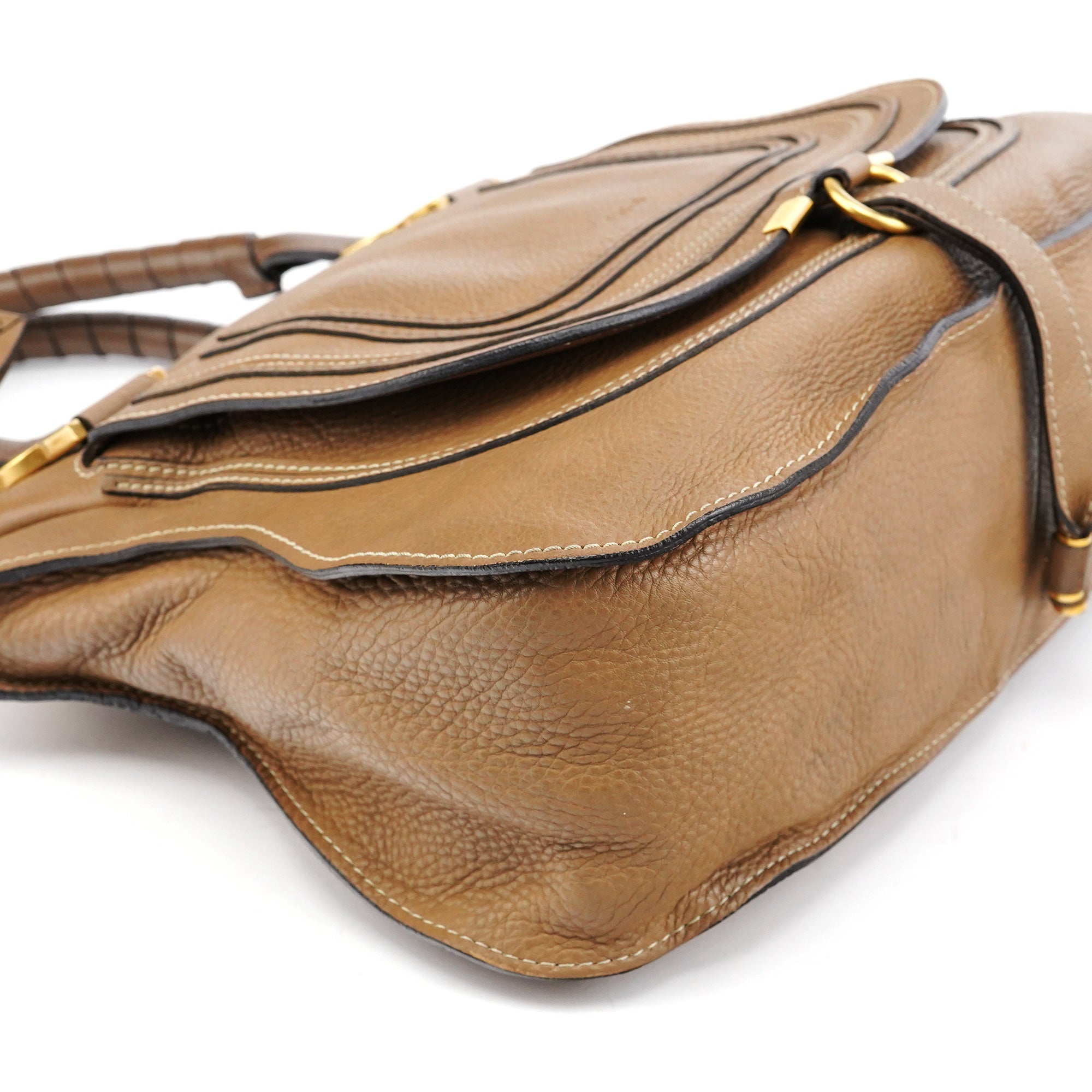 Light Brown Leather Marcie Shoulder Bag