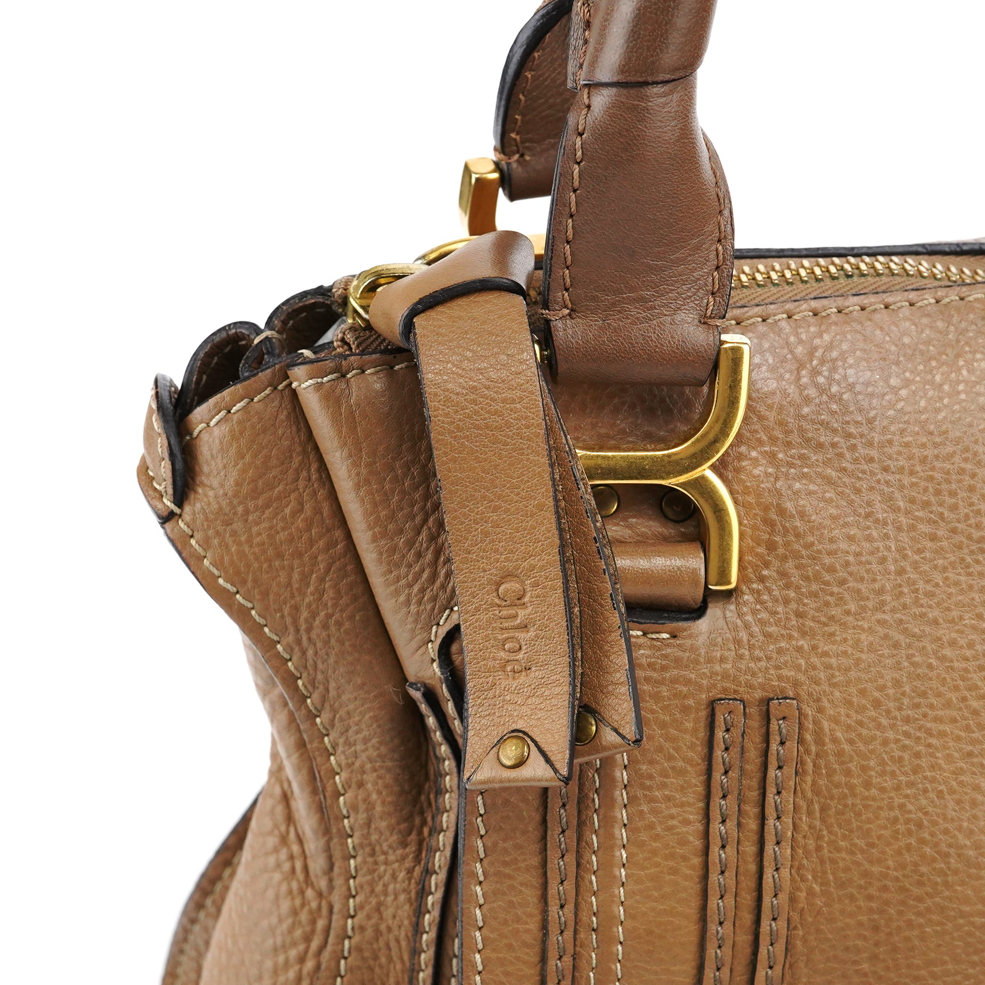 Light Brown Leather Marcie Shoulder Bag