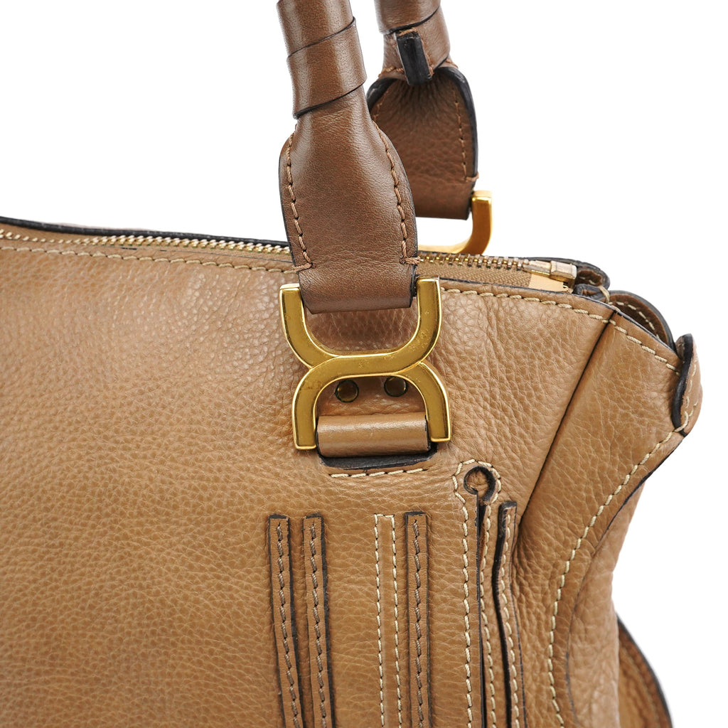 Light Brown Leather Marcie Shoulder Bag