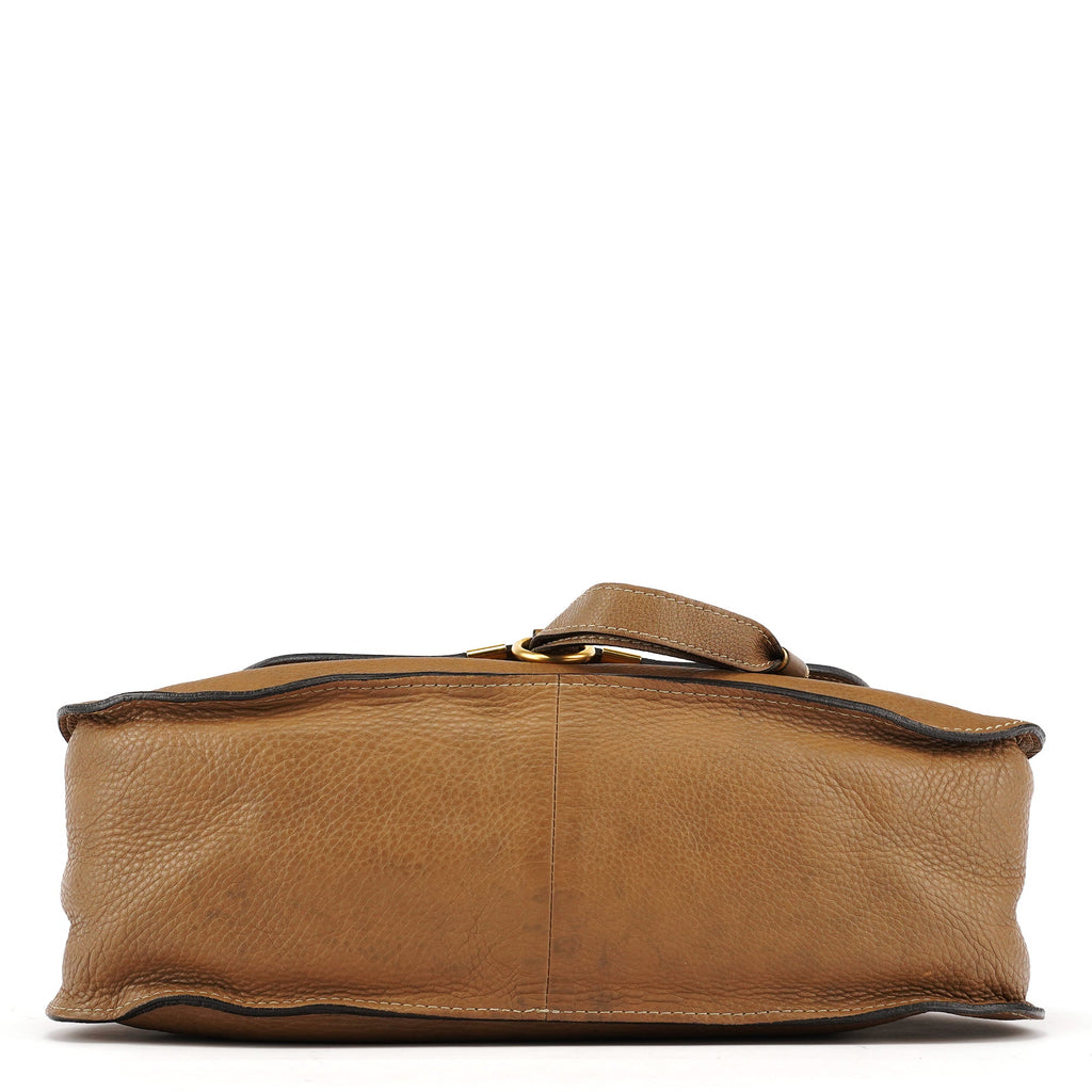 Light Brown Leather Marcie Shoulder Bag