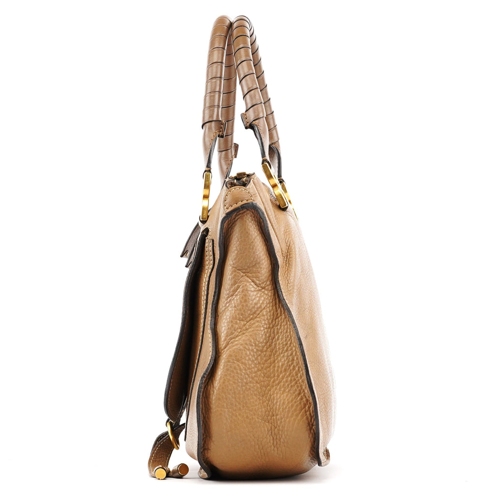 Light Brown Leather Marcie Shoulder Bag