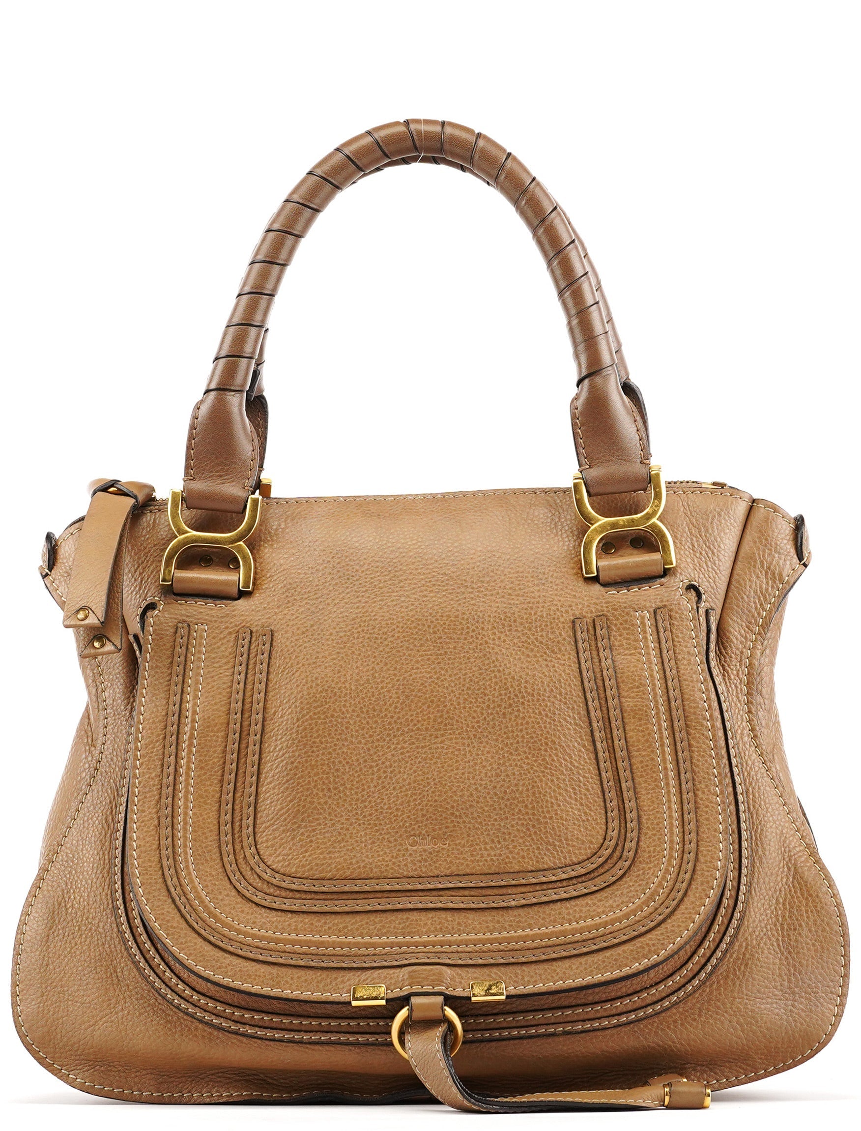 Light Brown Leather Marcie Shoulder Bag